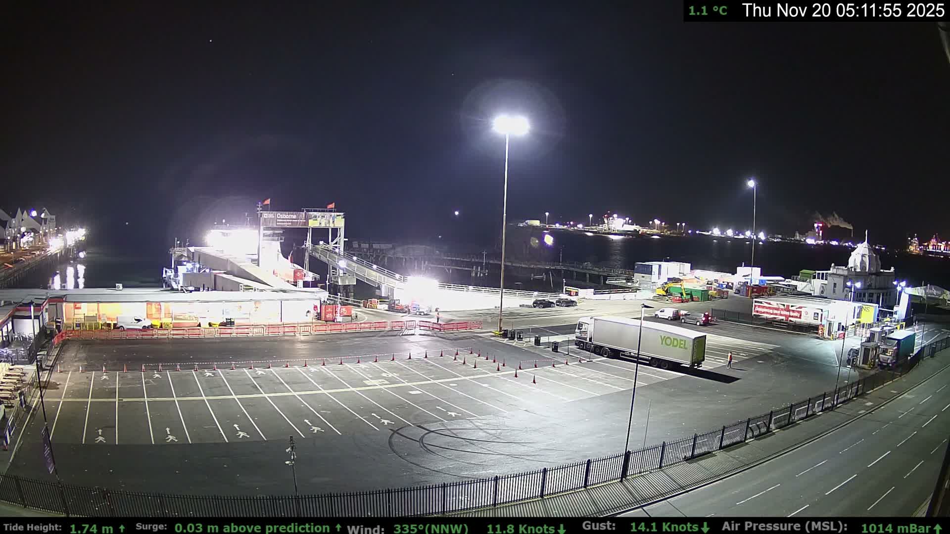 Southampton Vehicle Ferry Terminal Live Cam -  Southampton, Hampshire, South East, England, United Kingdom