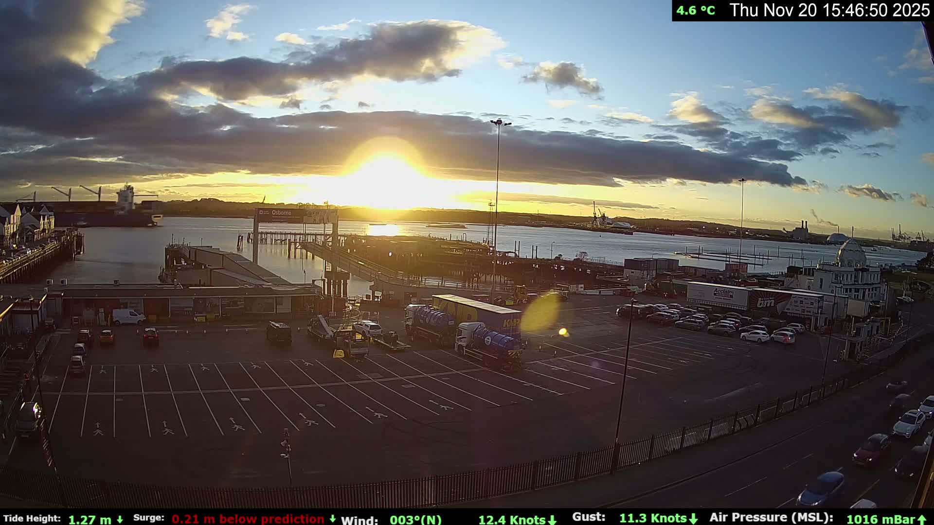Southampton Vehicle Ferry Terminal Live Cam -  Southampton, Hampshire, South East, England, United Kingdom