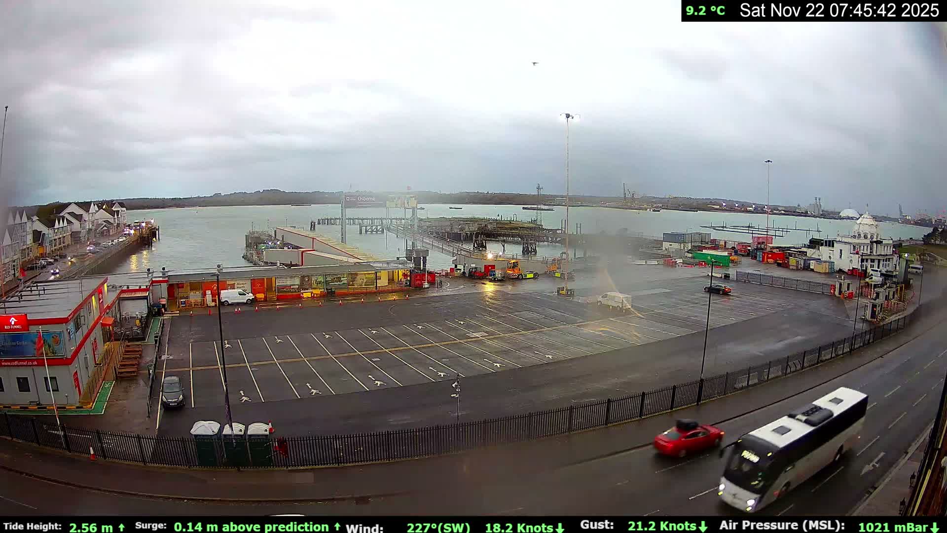 Southampton Vehicle Ferry Terminal Live Cam -  Southampton, Hampshire, South East, England, United Kingdom