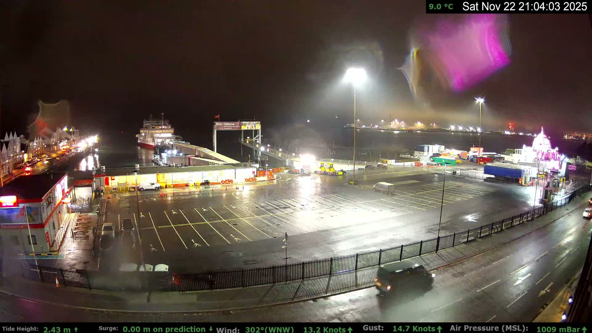 Southampton Vehicle Ferry Terminal Live Cam -  Southampton, Hampshire, South East, England, United Kingdom