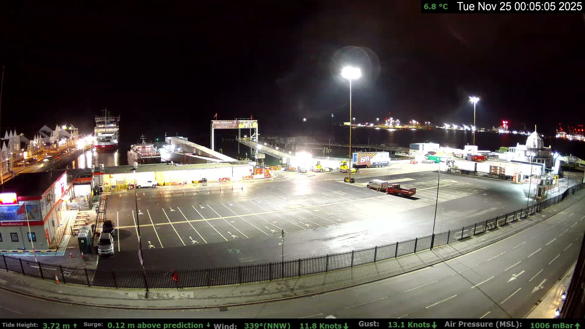 Southampton Vehicle Ferry Terminal Live Cam -  Southampton, Hampshire, South East, England, United Kingdom