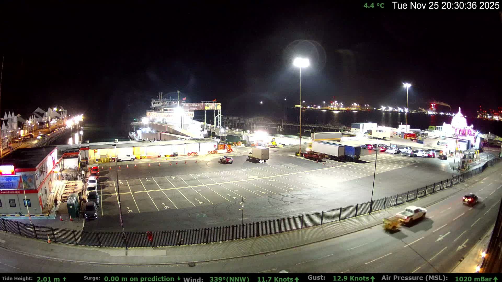 Southampton Vehicle Ferry Terminal Live Cam -  Southampton, Hampshire, South East, England, United Kingdom