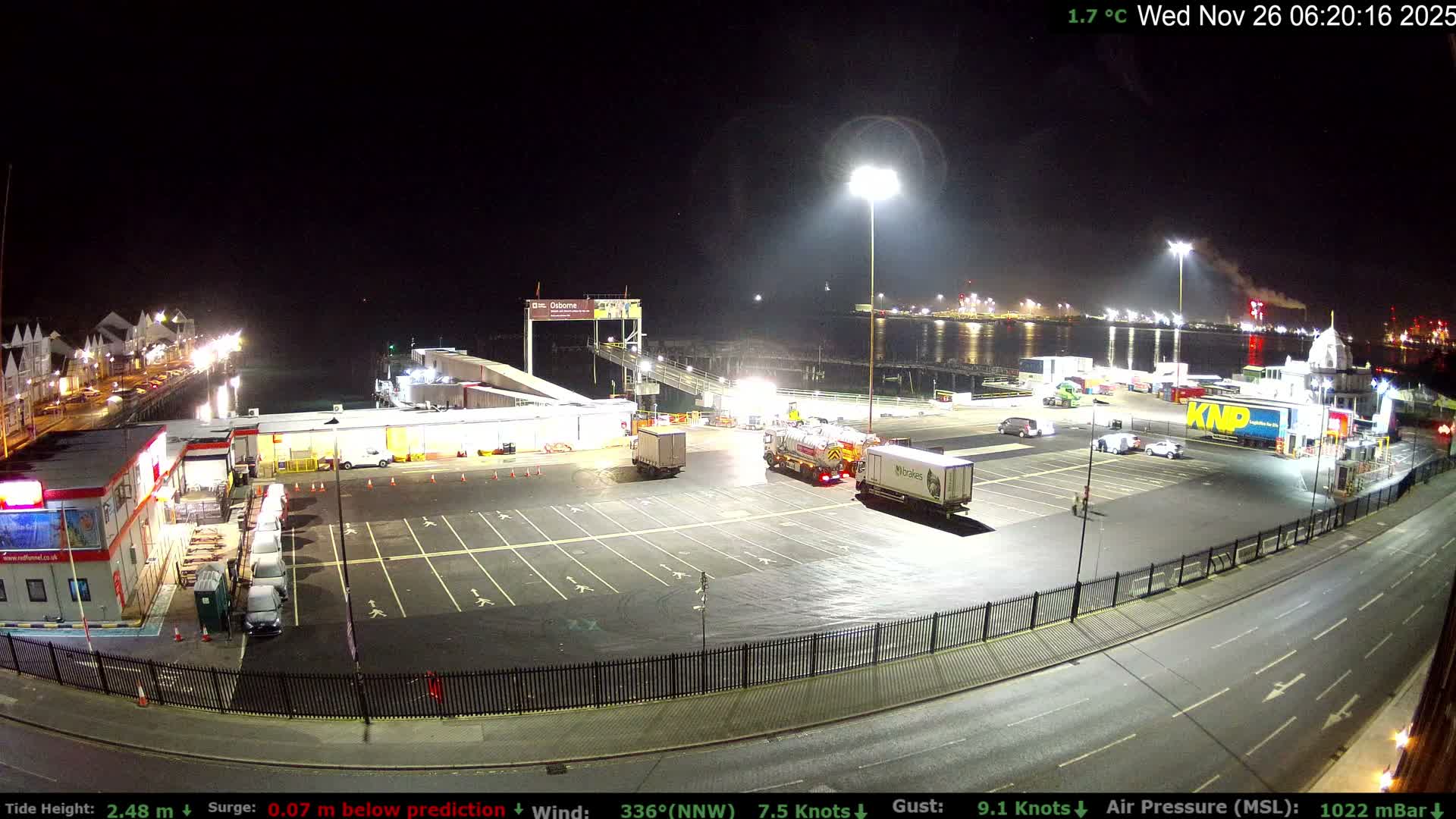 Southampton Vehicle Ferry Terminal Live Cam -  Southampton, Hampshire, South East, England, United Kingdom