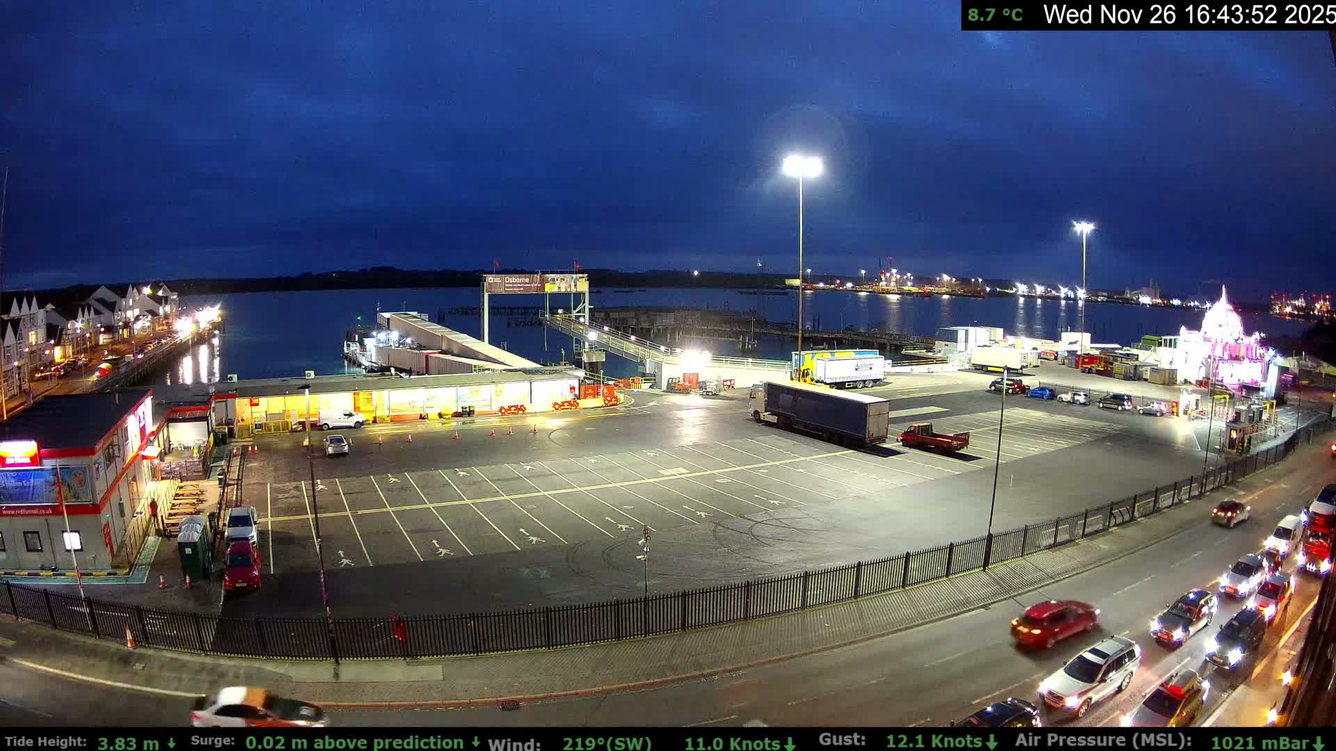 Southampton Vehicle Ferry Terminal Live Cam -  Southampton, Hampshire, South East, England, United Kingdom