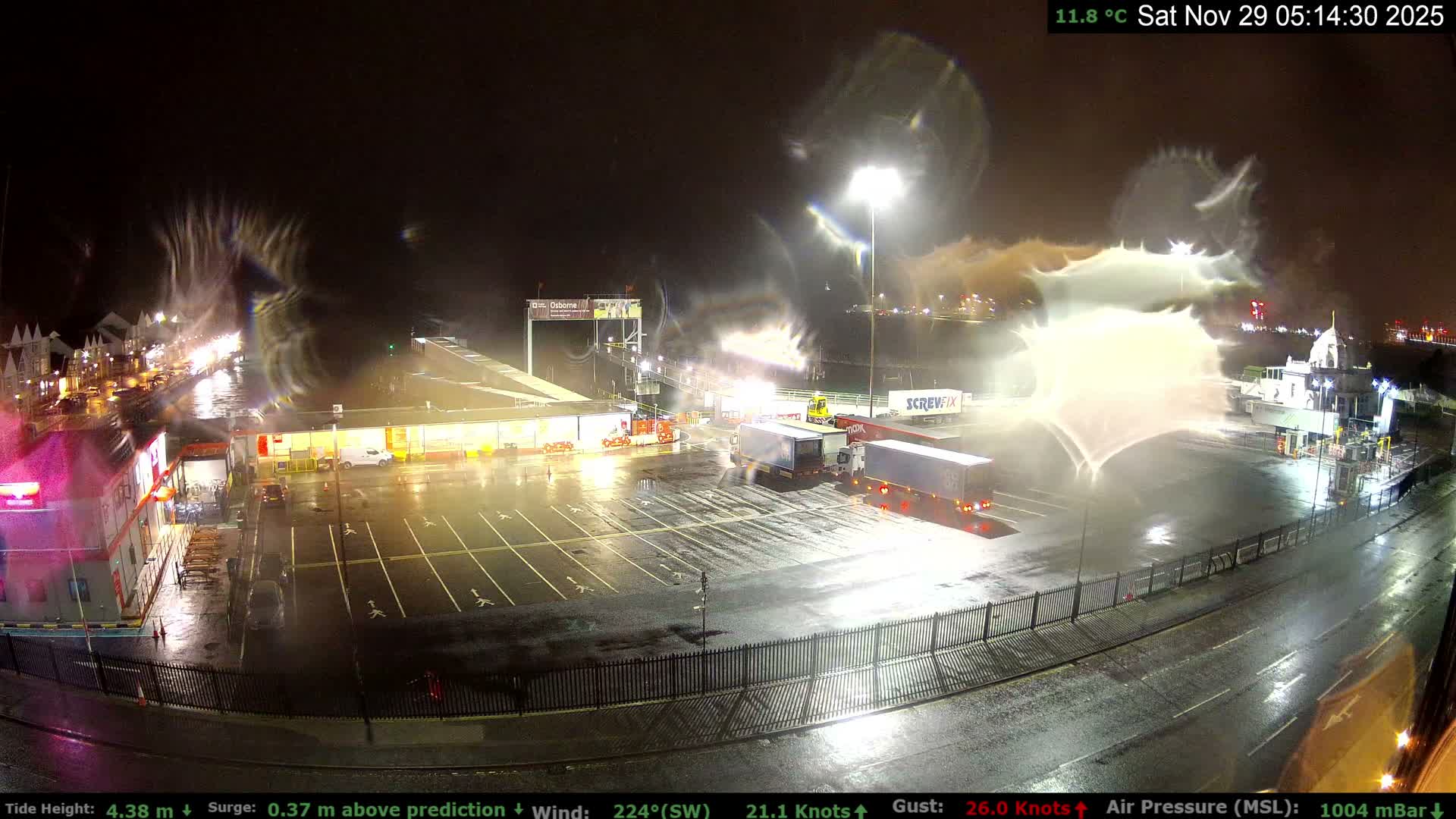 Southampton Vehicle Ferry Terminal Live Cam -  Southampton, Hampshire, South East, England, United Kingdom