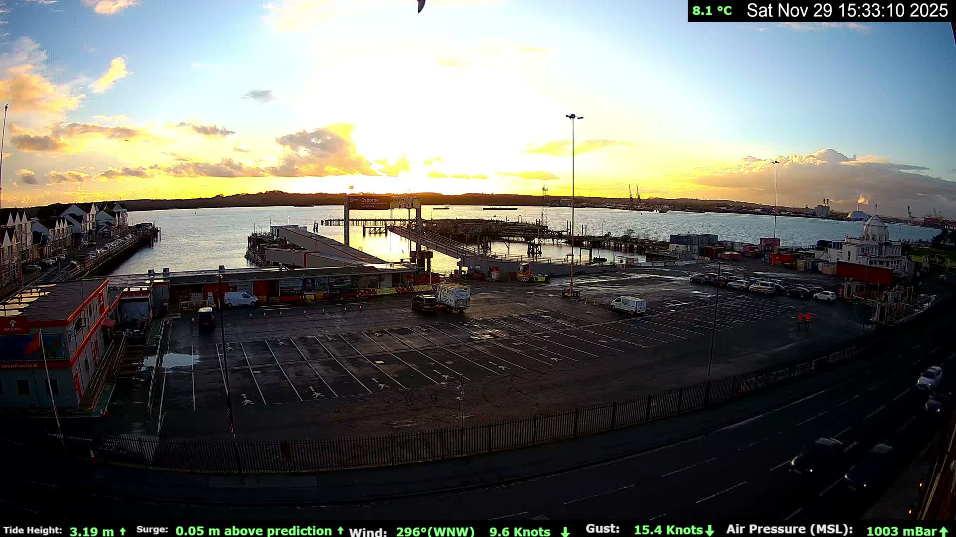 Southampton Vehicle Ferry Terminal Live Cam -  Southampton, Hampshire, South East, England, United Kingdom
