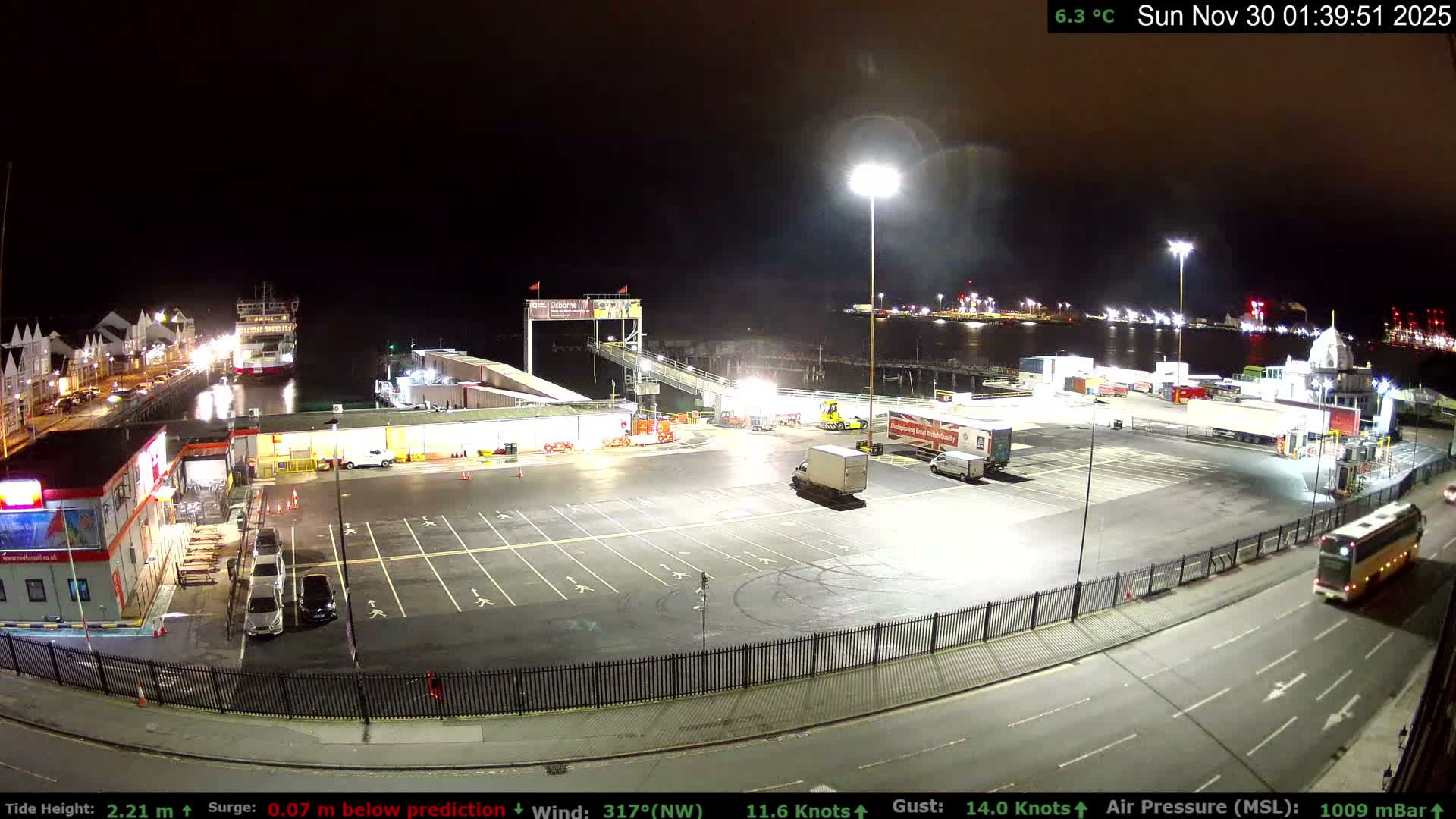 Southampton Vehicle Ferry Terminal Live Cam -  Southampton, Hampshire, South East, England, United Kingdom
