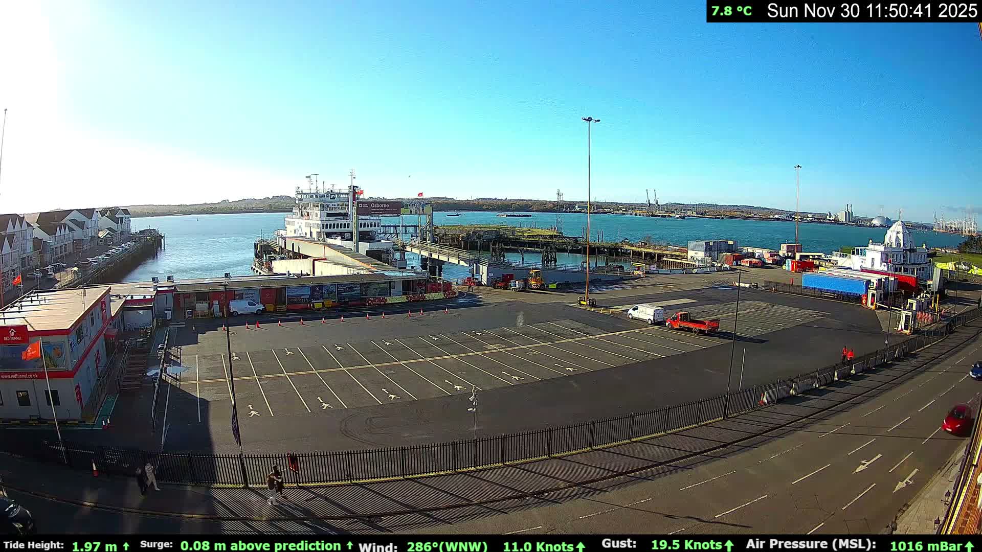 Southampton Vehicle Ferry Terminal Live Cam -  Southampton, Hampshire, South East, England, United Kingdom