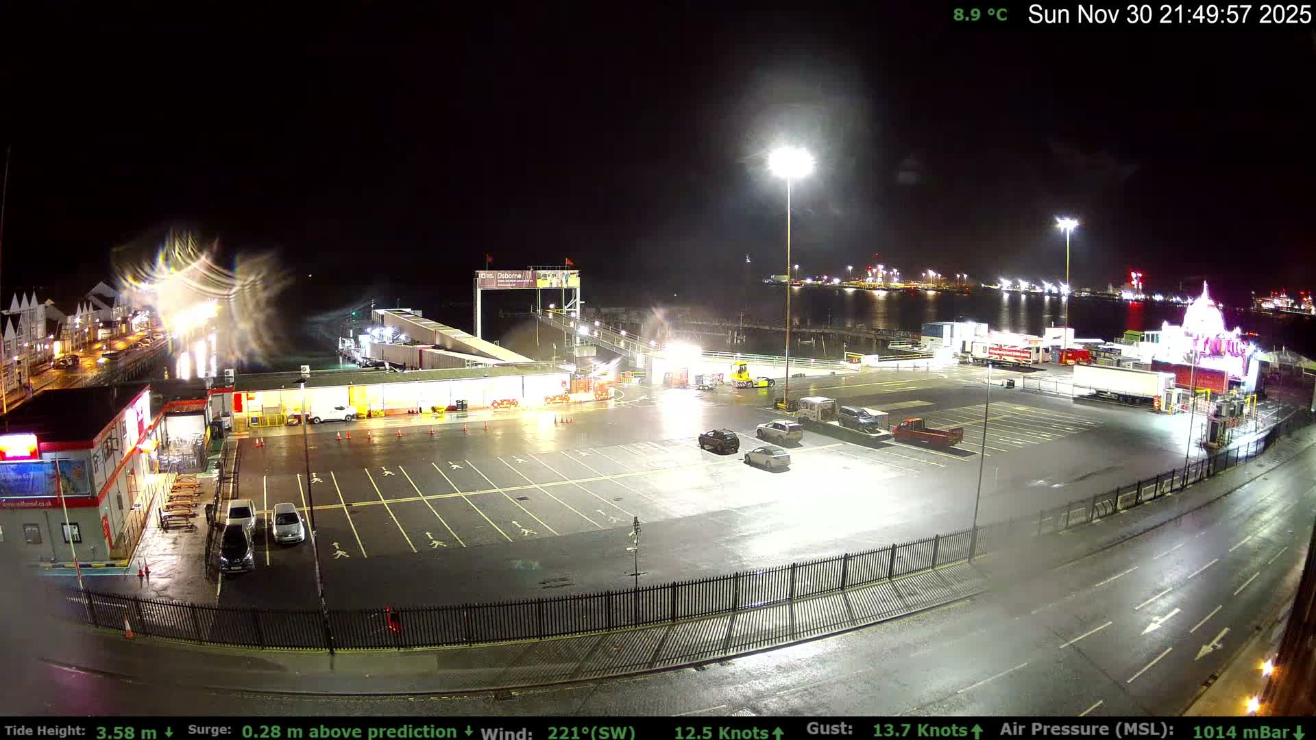 Southampton Vehicle Ferry Terminal Live Cam -  Southampton, Hampshire, South East, England, United Kingdom