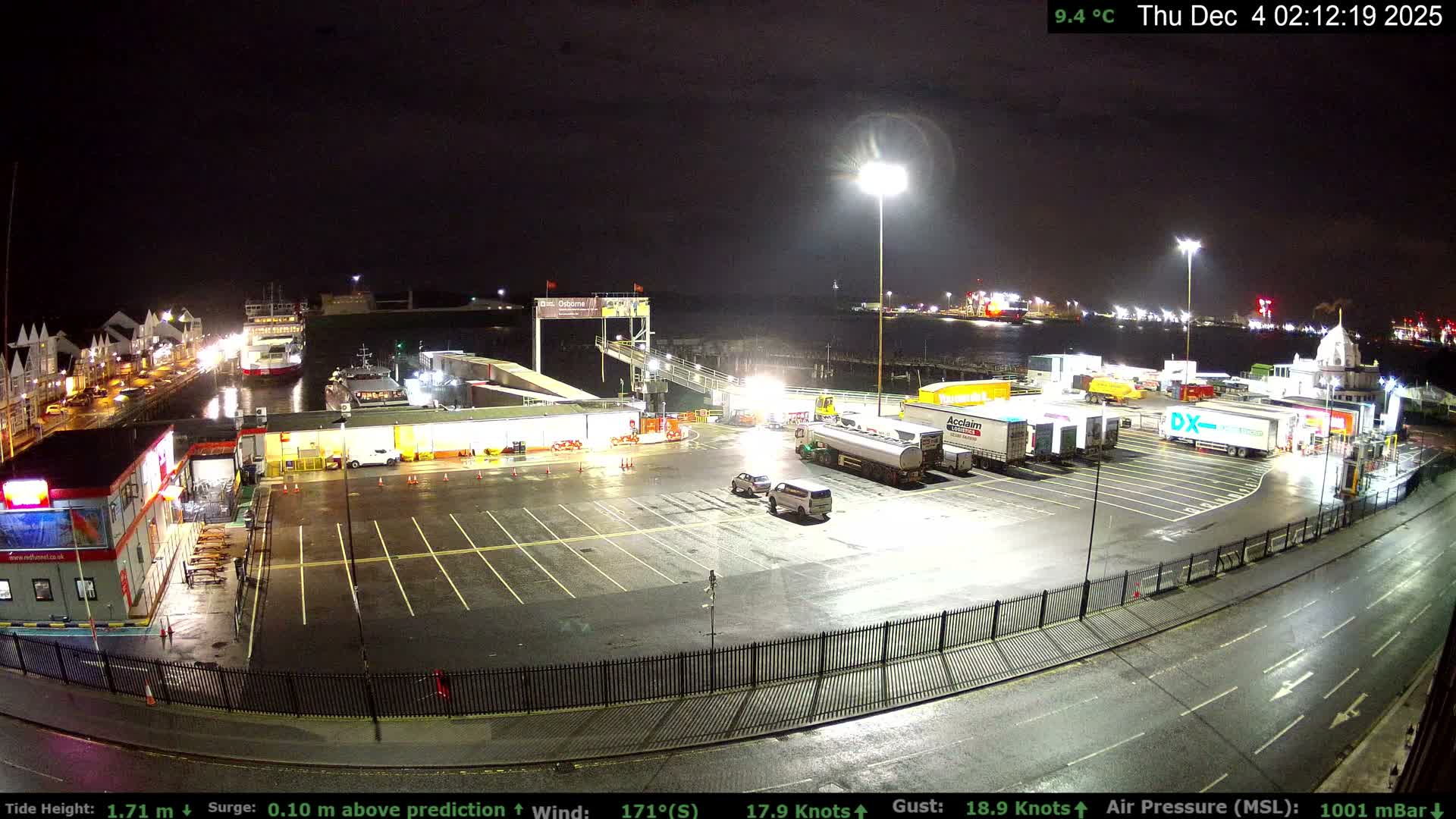 Southampton Vehicle Ferry Terminal Live Cam -  Southampton, Hampshire, South East, England, United Kingdom