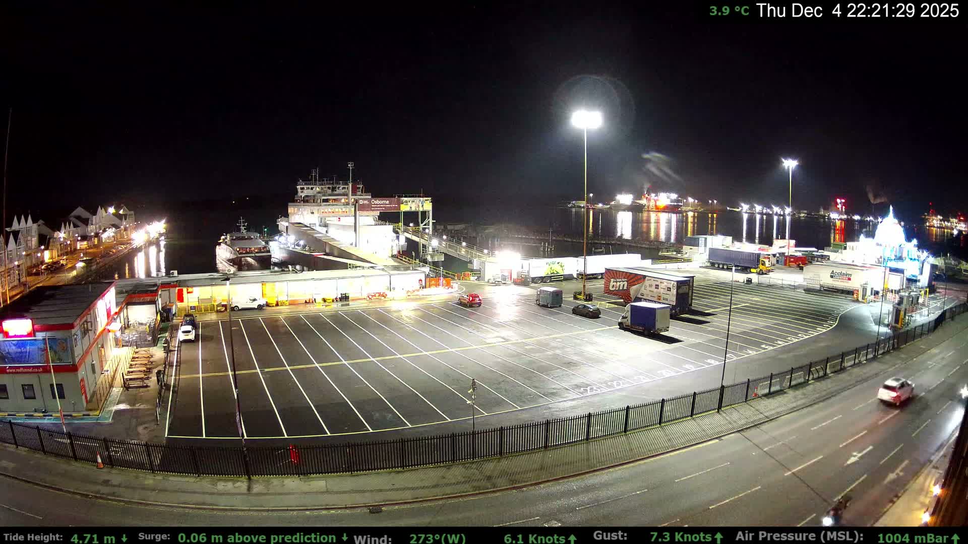 Southampton Vehicle Ferry Terminal Live Cam -  Southampton, Hampshire, South East, England, United Kingdom