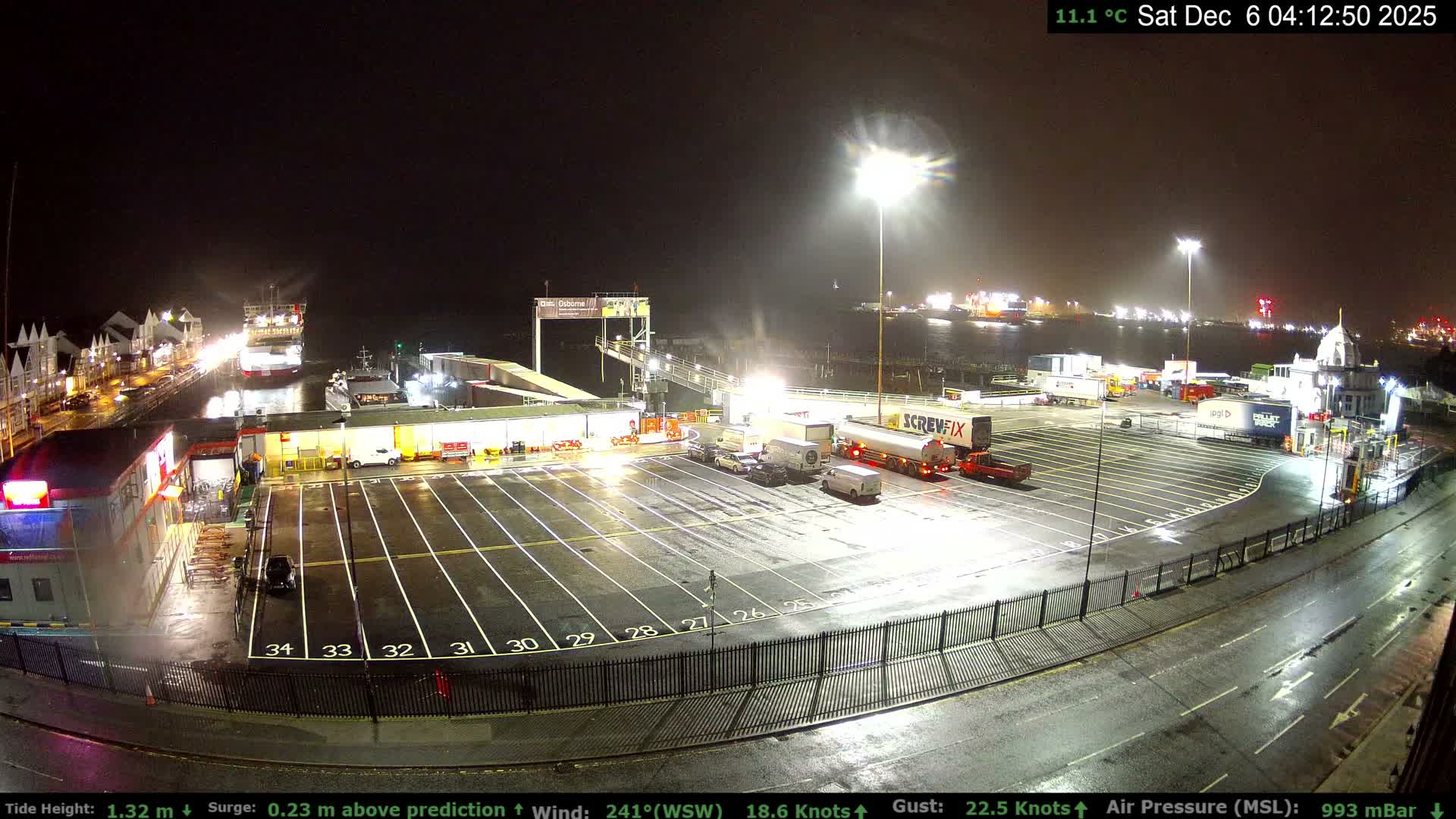 Southampton Vehicle Ferry Terminal Live Cam -  Southampton, Hampshire, South East, England, United Kingdom