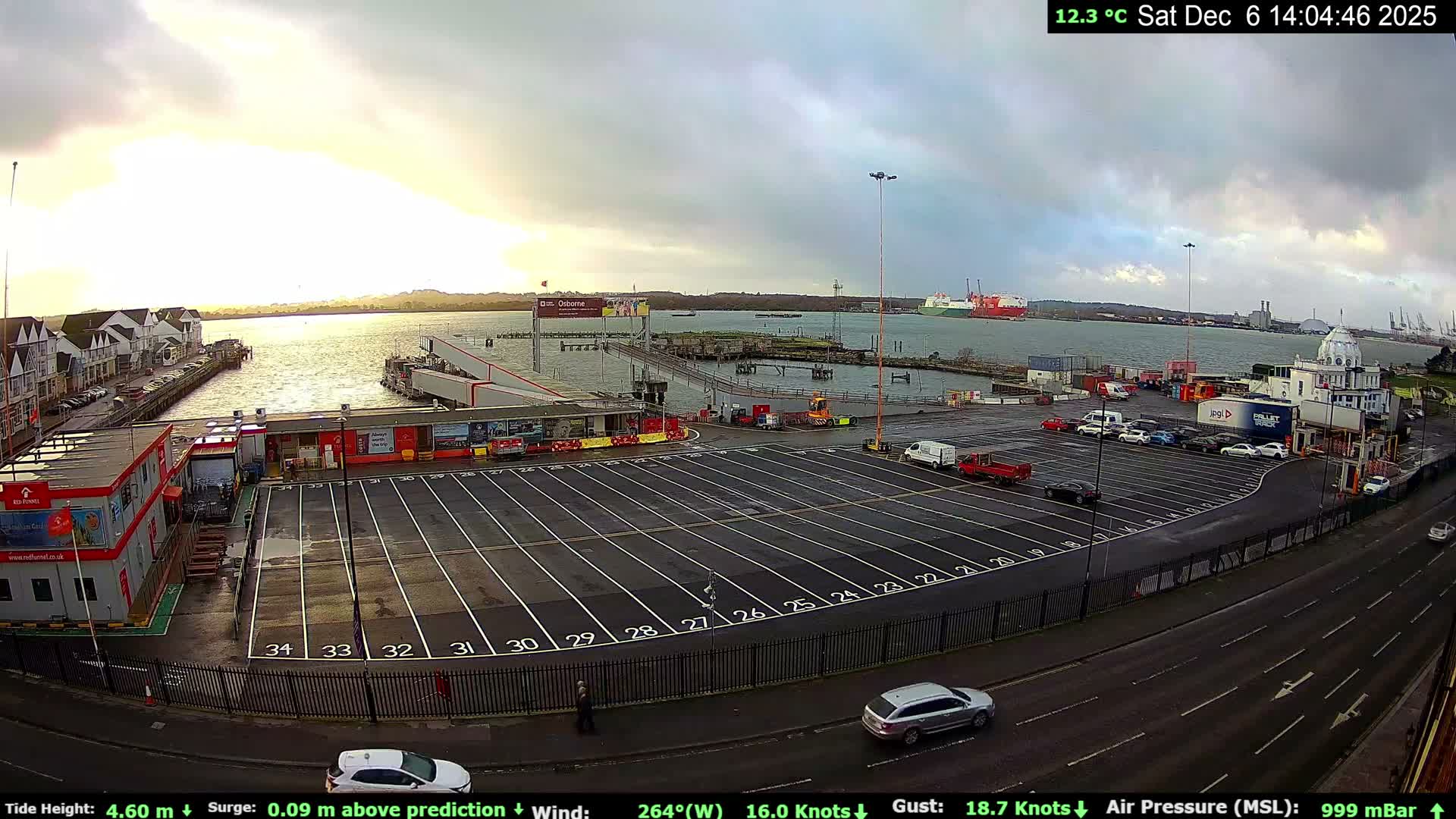 Southampton Vehicle Ferry Terminal Live Cam -  Southampton, Hampshire, South East, England, United Kingdom