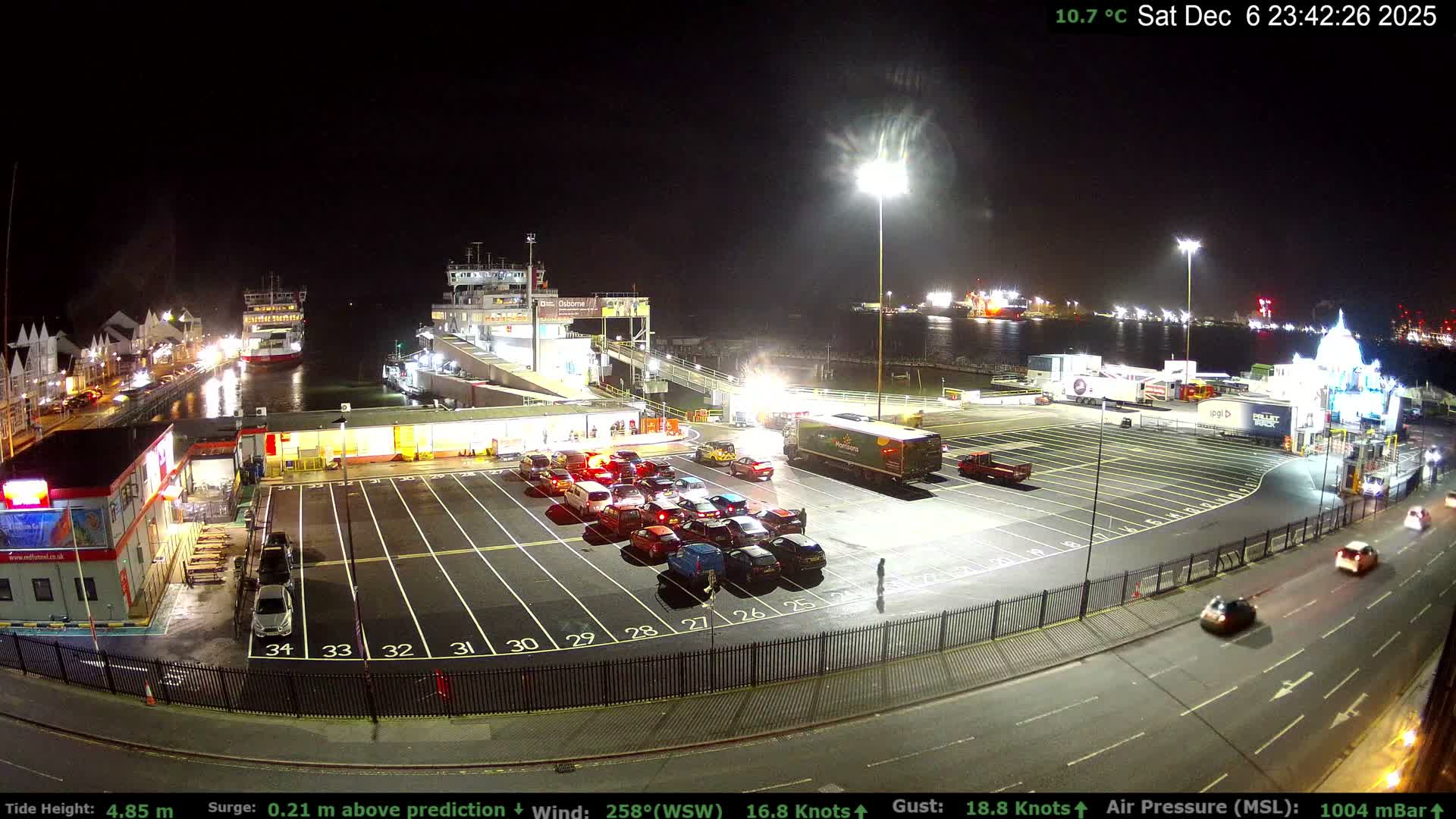 Southampton Vehicle Ferry Terminal Live Cam -  Southampton, Hampshire, South East, England, United Kingdom