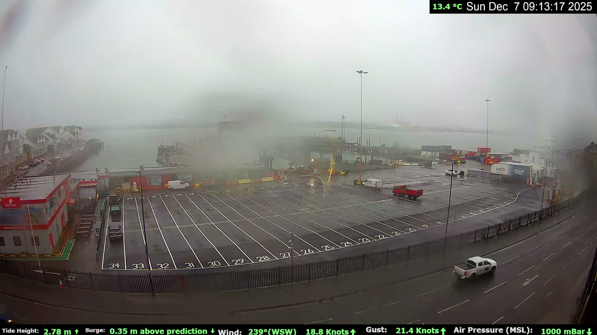 Southampton Vehicle Ferry Terminal Live Cam -  Southampton, Hampshire, South East, England, United Kingdom
