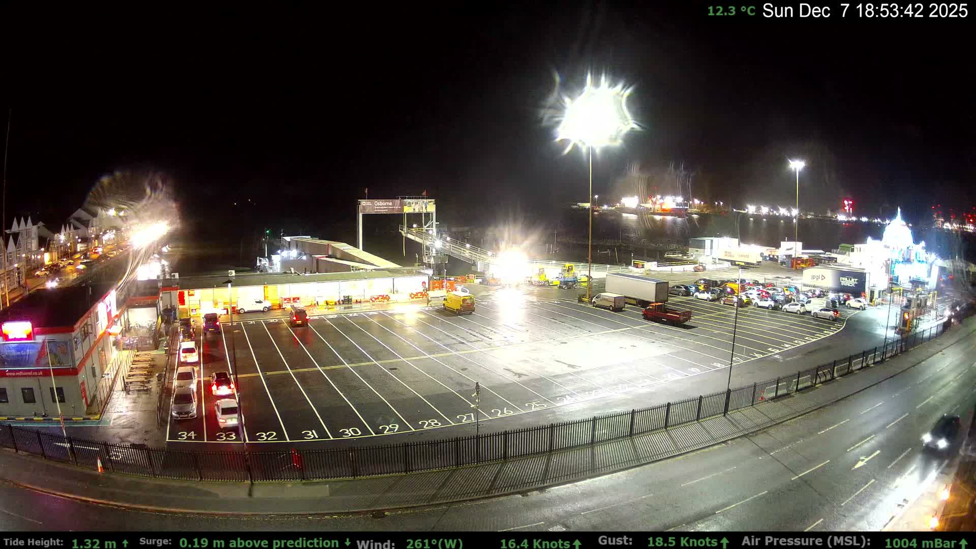 Southampton Vehicle Ferry Terminal Live Cam -  Southampton, Hampshire, South East, England, United Kingdom