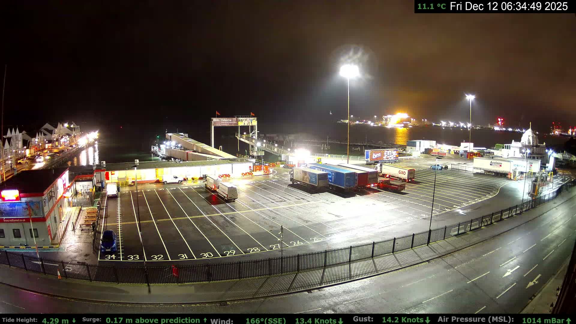 Southampton Vehicle Ferry Terminal Live Cam -  Southampton, Hampshire, South East, England, United Kingdom