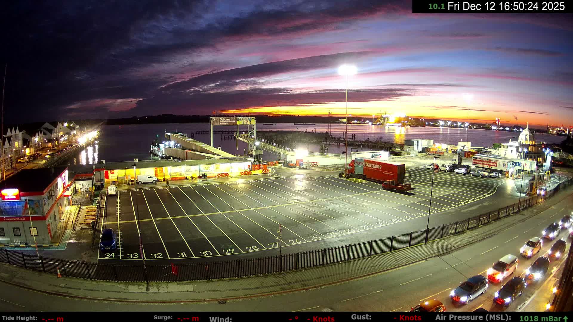 Southampton Vehicle Ferry Terminal Live Cam -  Southampton, Hampshire, South East, England, United Kingdom
