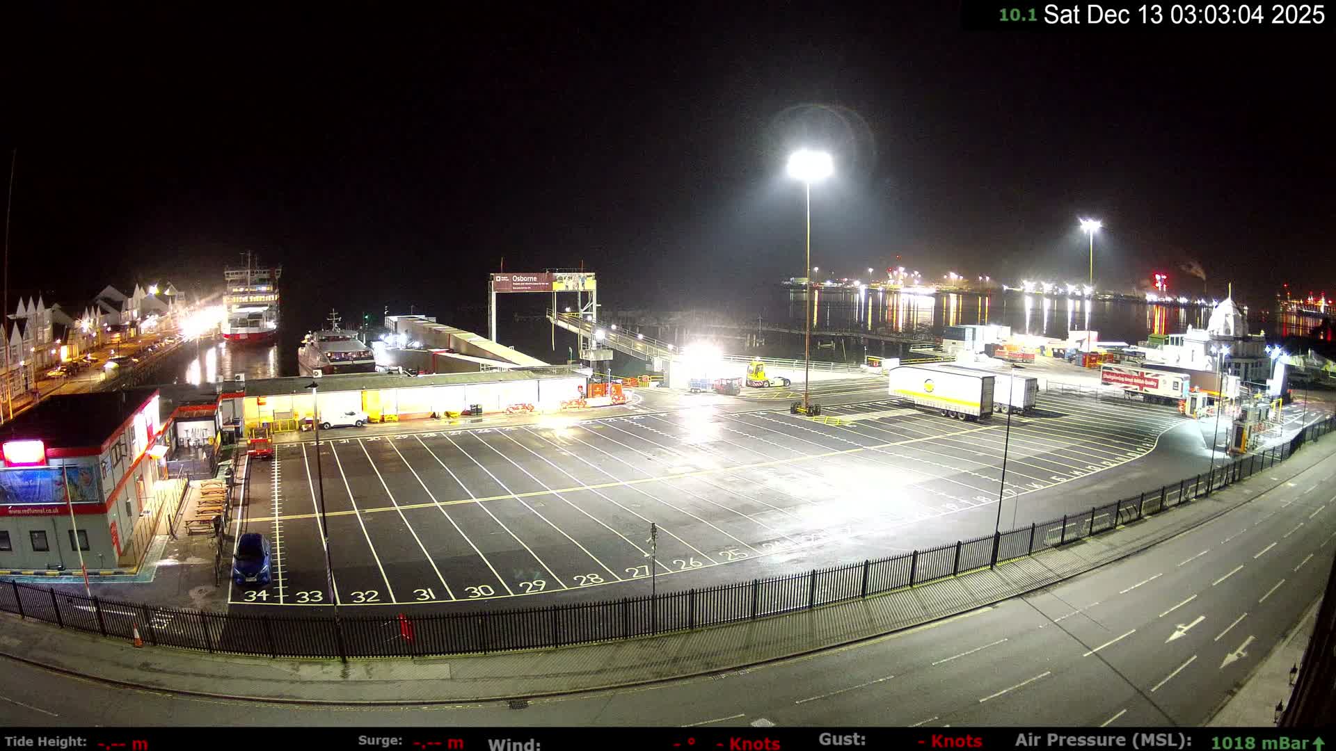 Southampton Vehicle Ferry Terminal Live Cam -  Southampton, Hampshire, South East, England, United Kingdom
