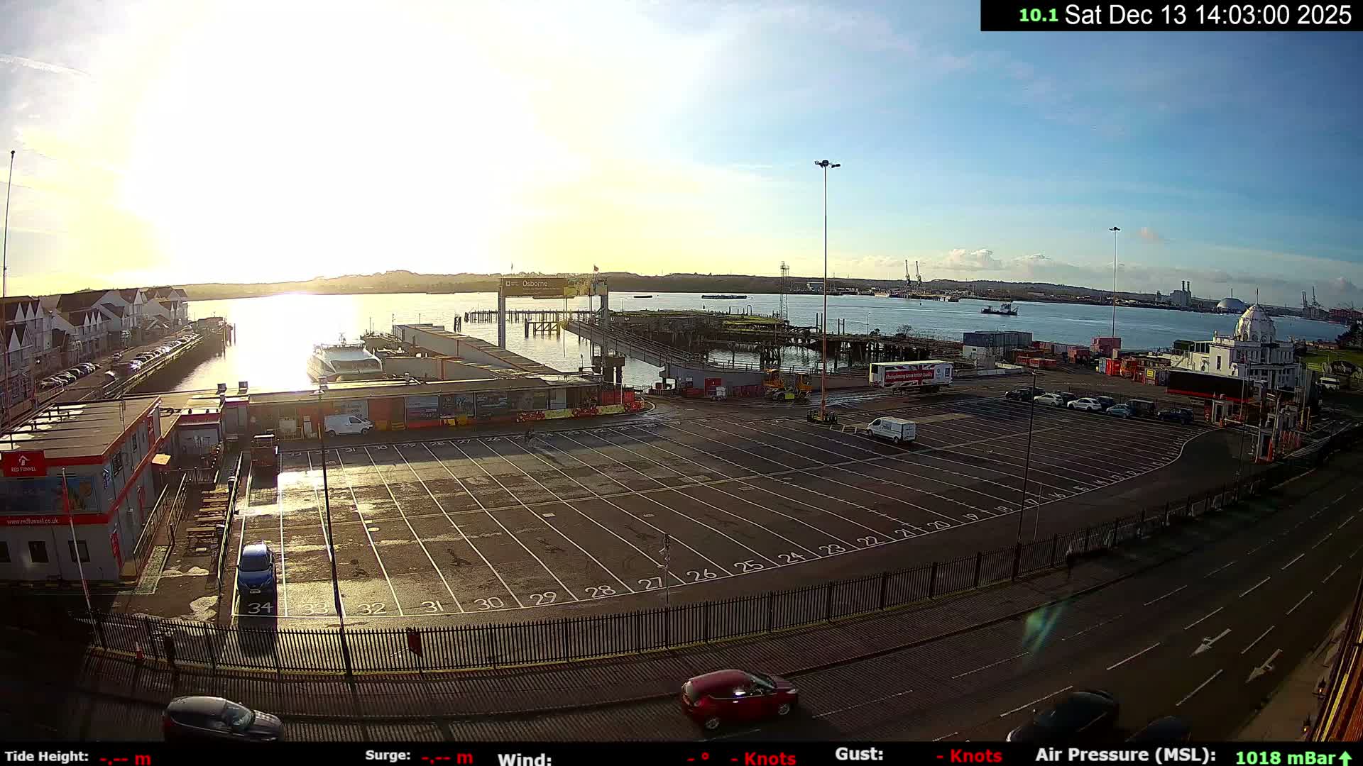 Southampton Vehicle Ferry Terminal Live Cam -  Southampton, Hampshire, South East, England, United Kingdom