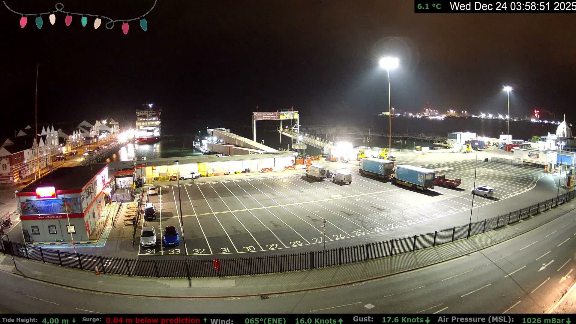 Southampton Vehicle Ferry Terminal Live Cam -  Southampton, Hampshire, South East, England, United Kingdom