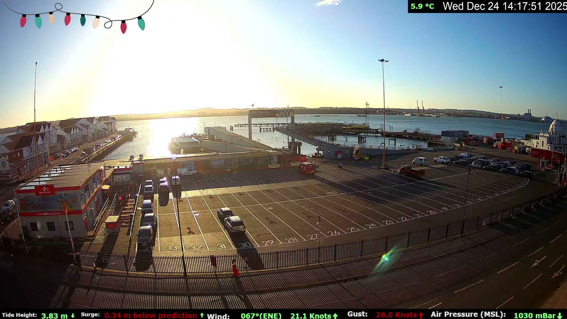Southampton Vehicle Ferry Terminal Live Cam -  Southampton, Hampshire, South East, England, United Kingdom