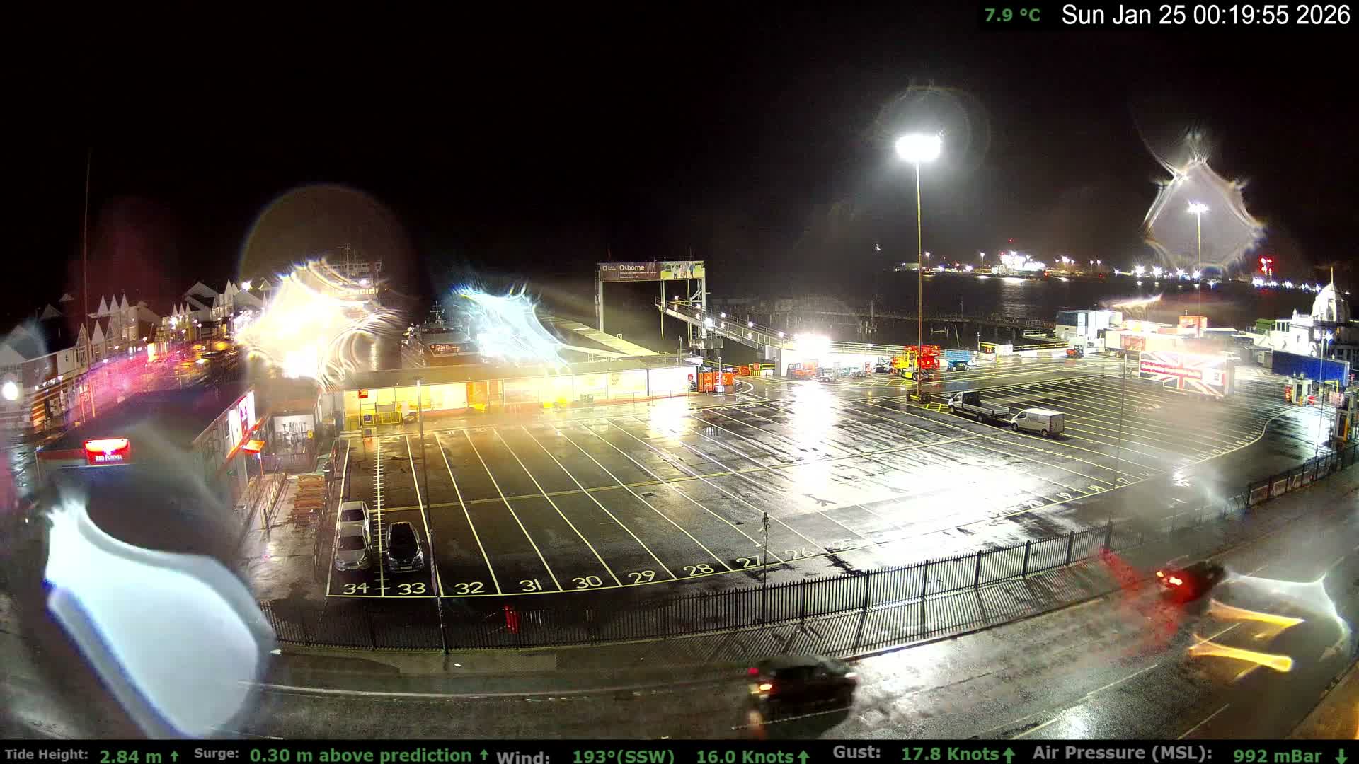 Southampton Vehicle Ferry Terminal Live Cam -  Southampton, Hampshire, South East, England, United Kingdom