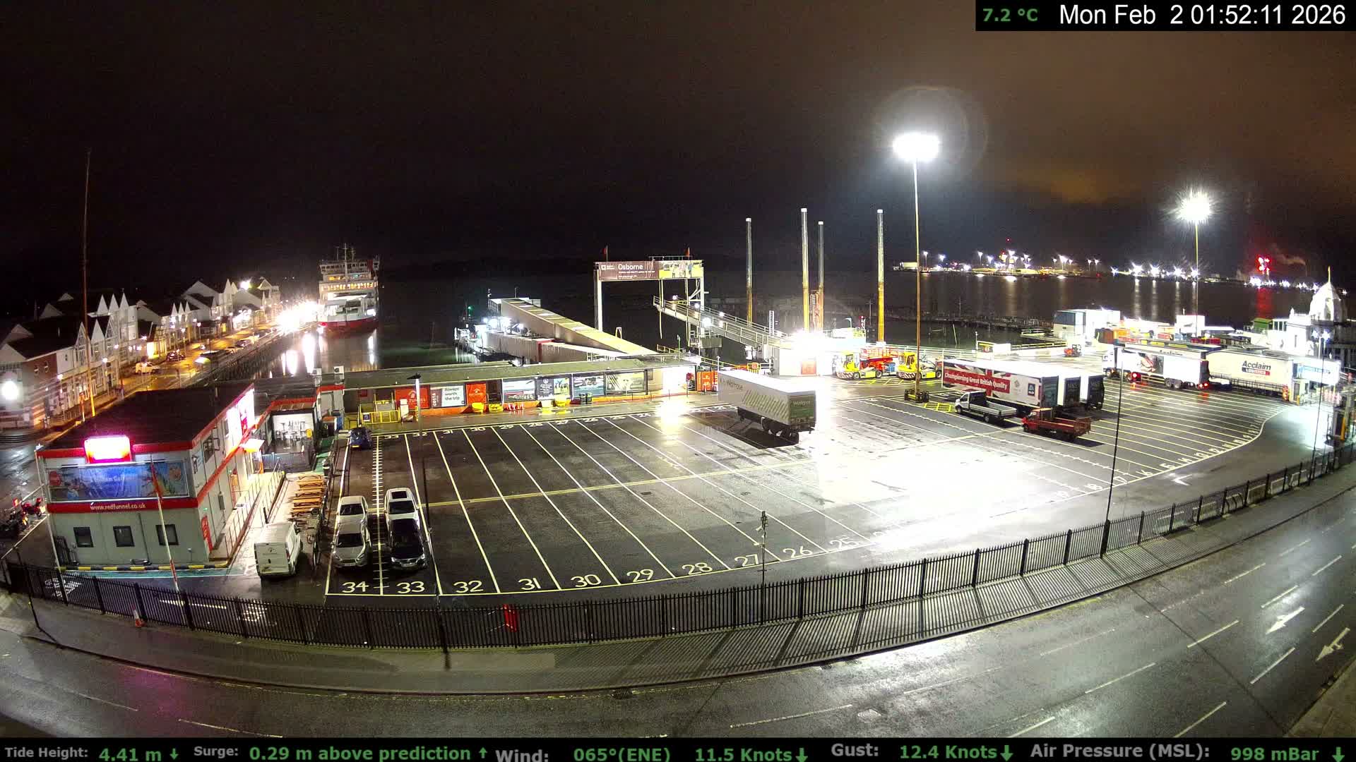 Southampton Vehicle Ferry Terminal Live Cam -  Southampton, Hampshire, South East, England, United Kingdom