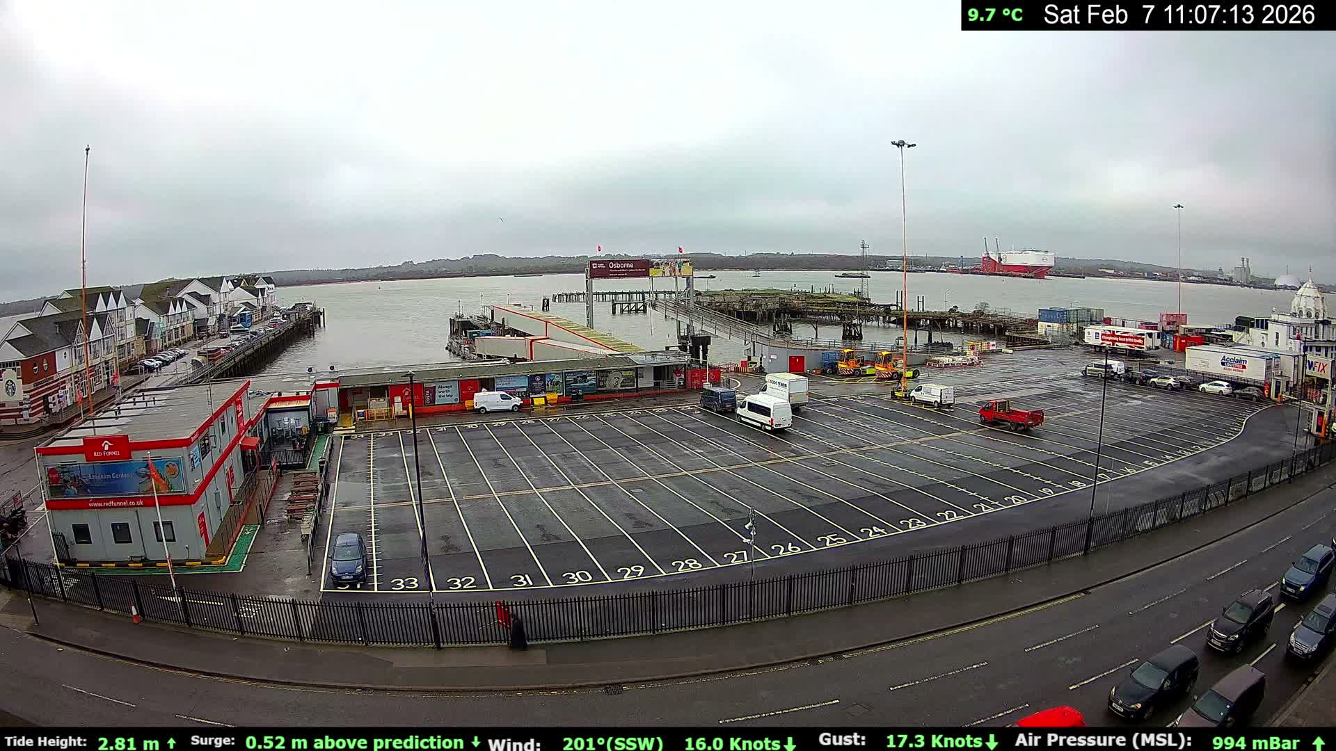 Southampton Vehicle Ferry Terminal Live Cam -  Southampton, Hampshire, South East, England, United Kingdom