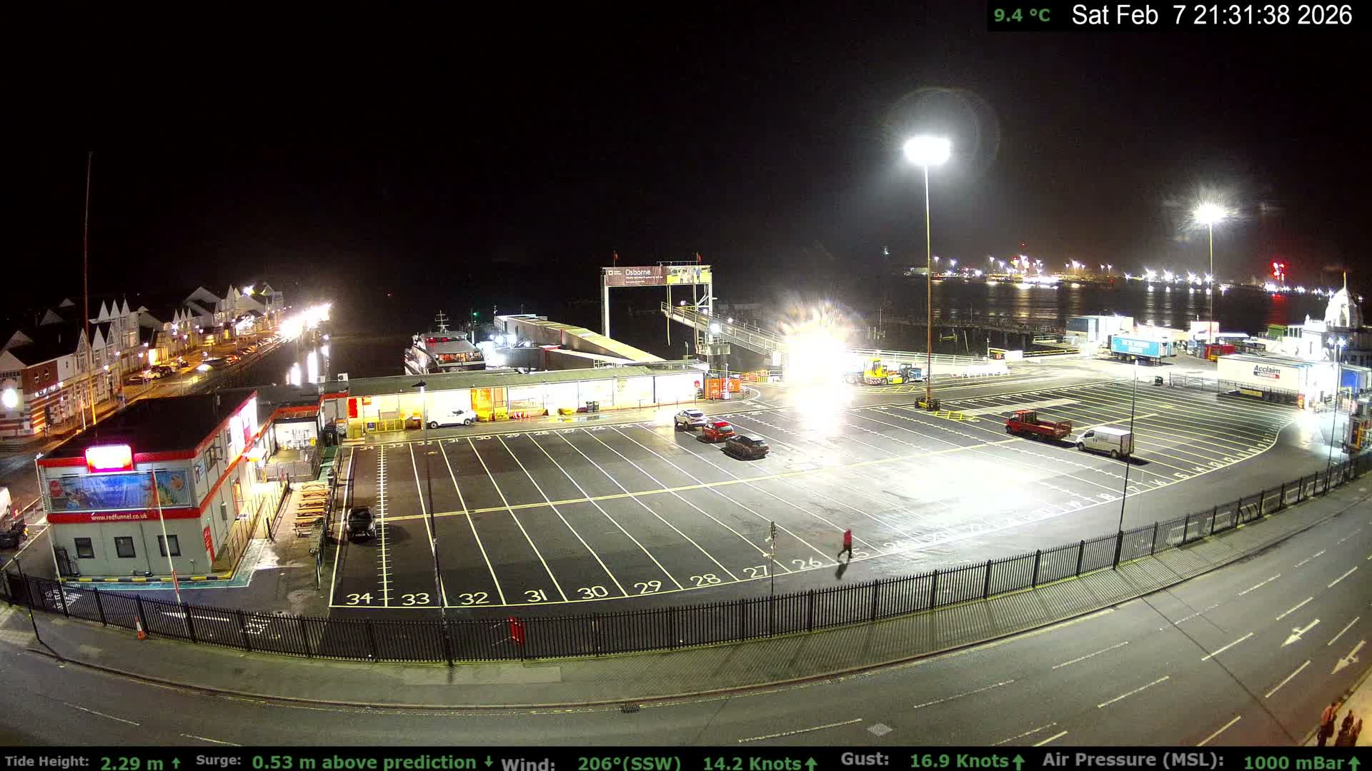 Southampton Vehicle Ferry Terminal Live Cam -  Southampton, Hampshire, South East, England, United Kingdom