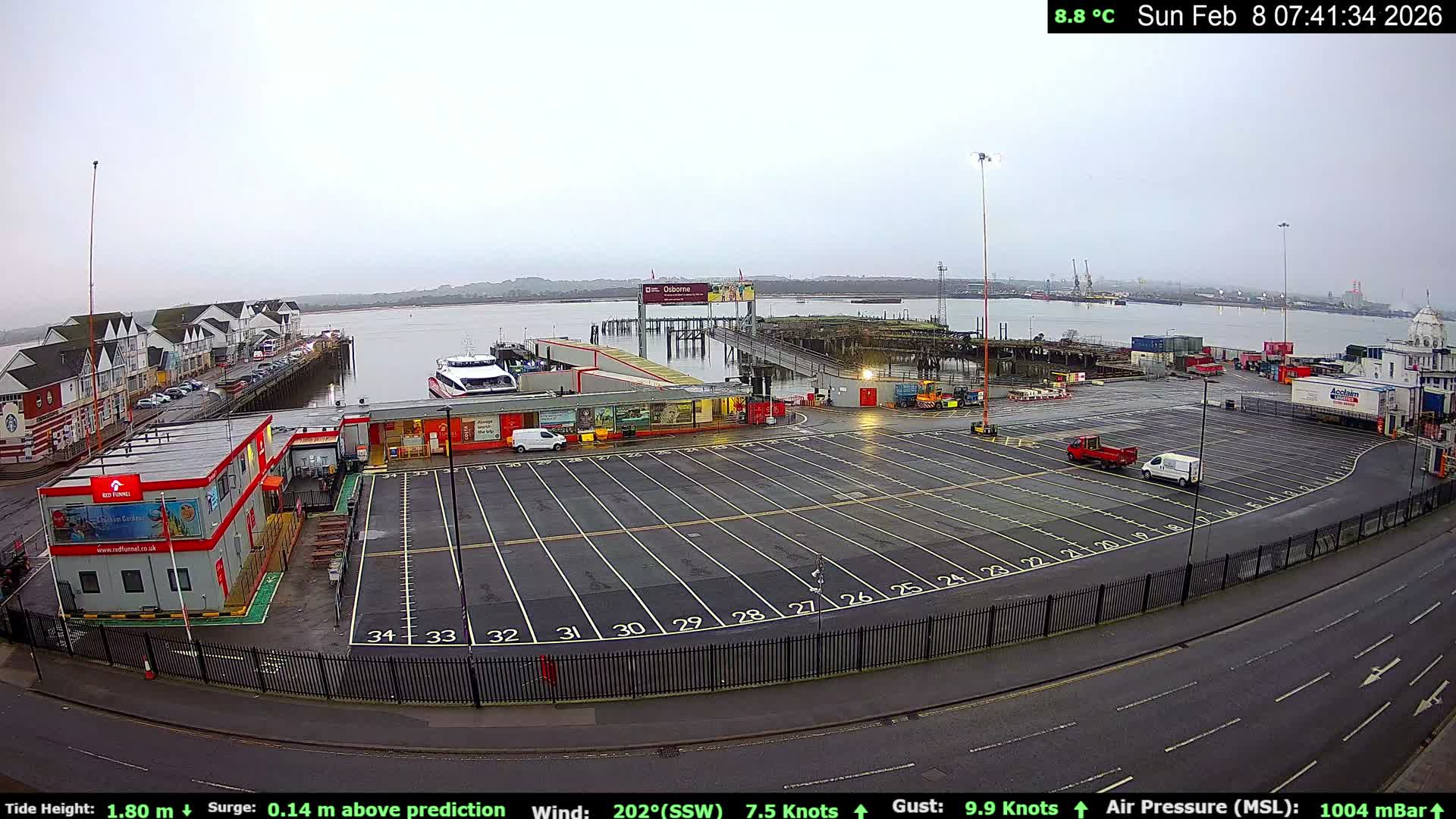 Southampton Vehicle Ferry Terminal Live Cam -  Southampton, Hampshire, South East, England, United Kingdom