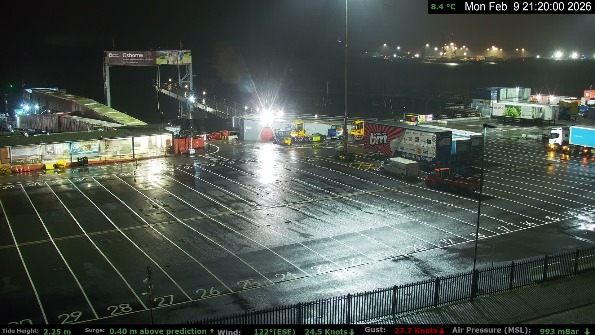 Southampton Vehicle Ferry Terminal Live Cam -  Southampton, Hampshire, South East, England, United Kingdom