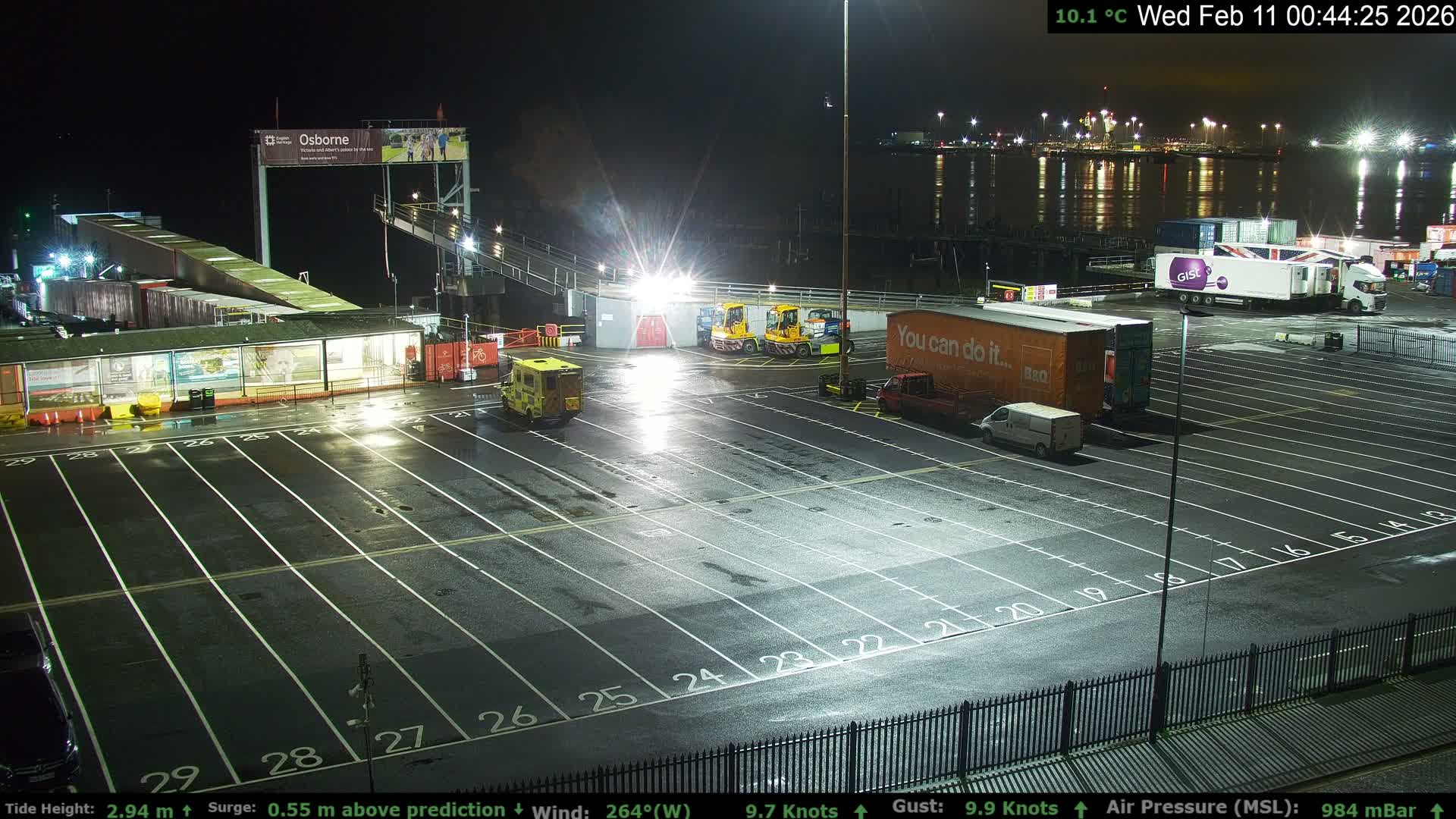 Southampton Vehicle Ferry Terminal Live Cam -  Southampton, Hampshire, South East, England, United Kingdom
