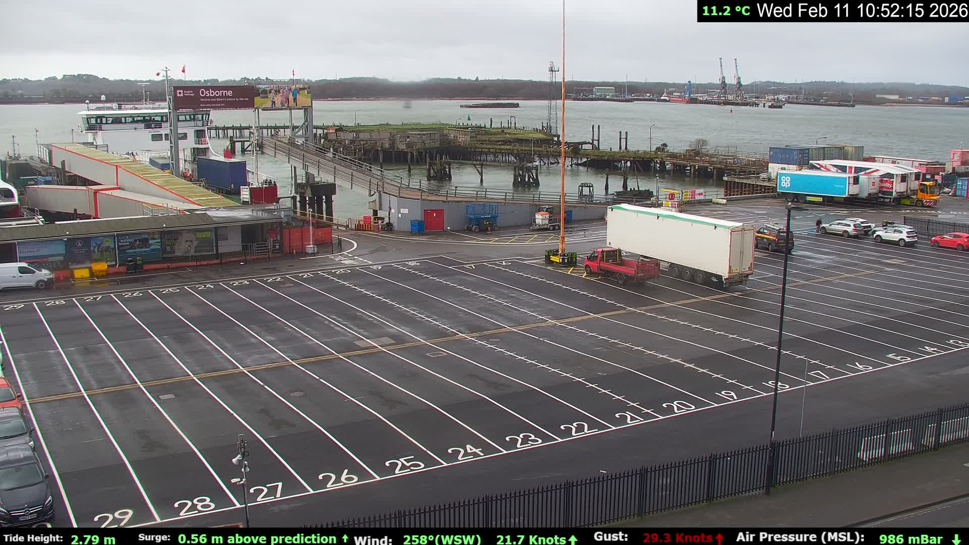 Southampton Vehicle Ferry Terminal Live Cam -  Southampton, Hampshire, South East, England, United Kingdom