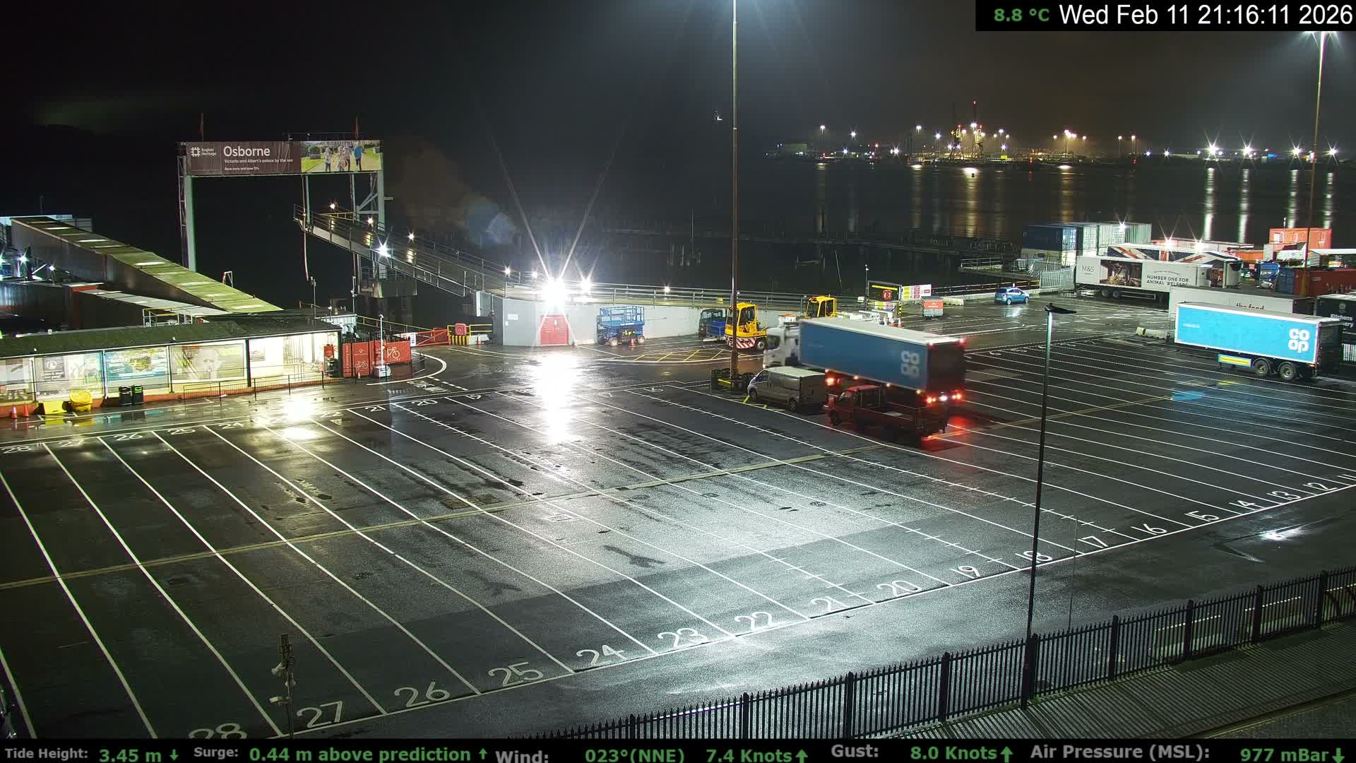 Southampton Vehicle Ferry Terminal Live Cam -  Southampton, Hampshire, South East, England, United Kingdom
