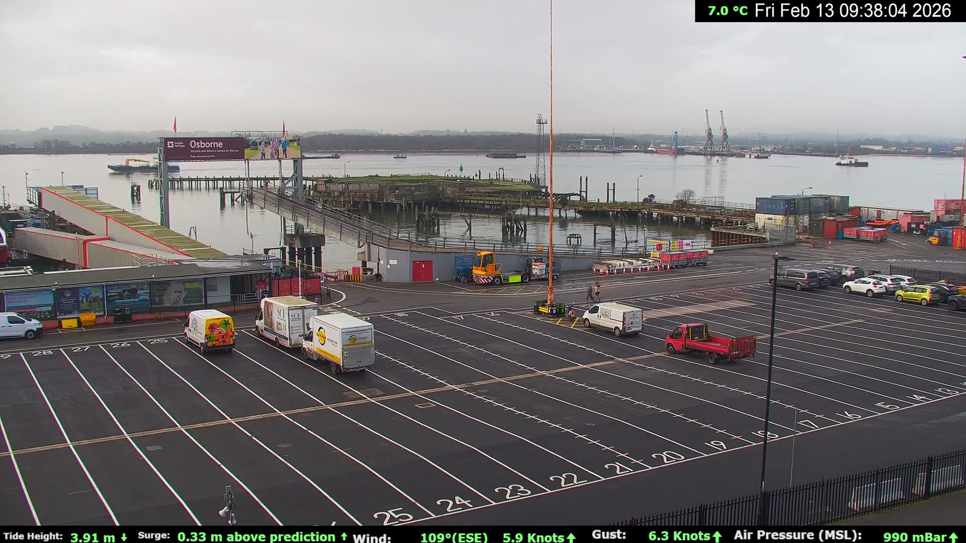 Southampton Vehicle Ferry Terminal Live Cam -  Southampton, Hampshire, South East, England, United Kingdom