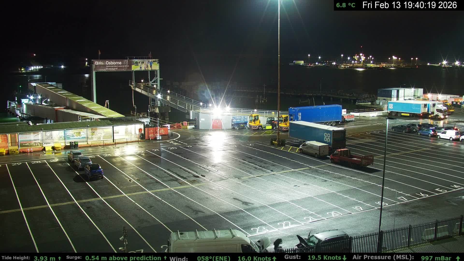 Southampton Vehicle Ferry Terminal Live Cam -  Southampton, Hampshire, South East, England, United Kingdom