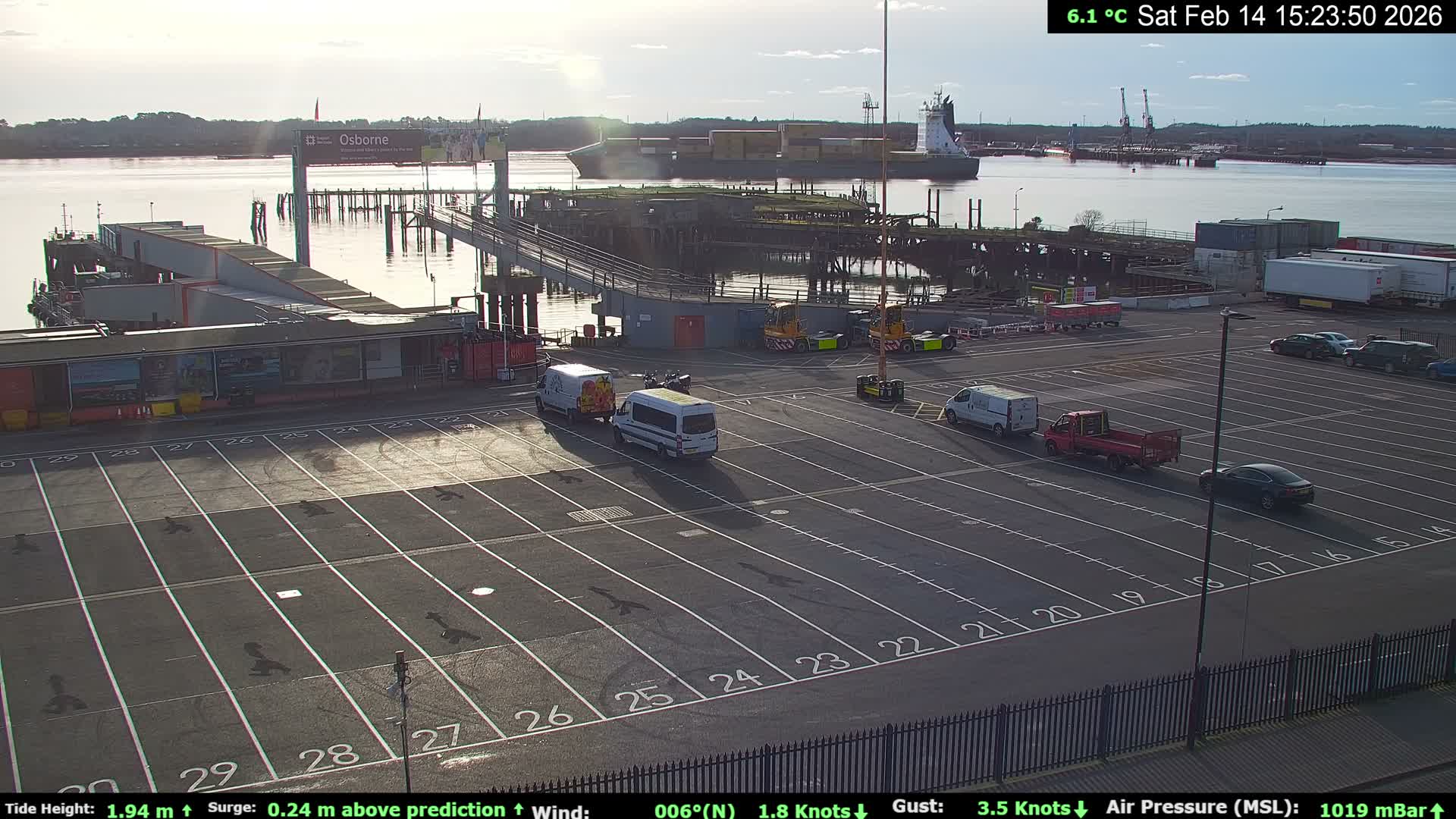 Southampton Vehicle Ferry Terminal Live Cam -  Southampton, Hampshire, South East, England, United Kingdom