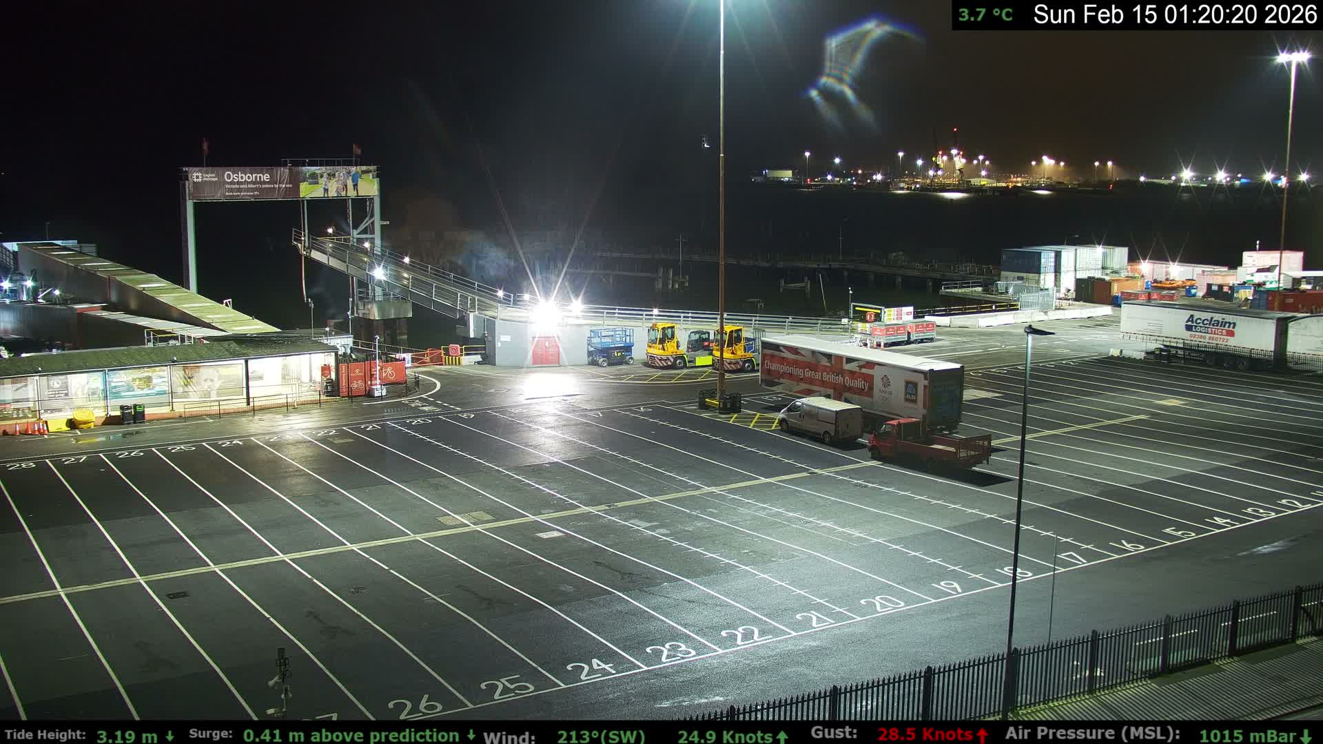 Southampton Vehicle Ferry Terminal Live Cam -  Southampton, Hampshire, South East, England, United Kingdom