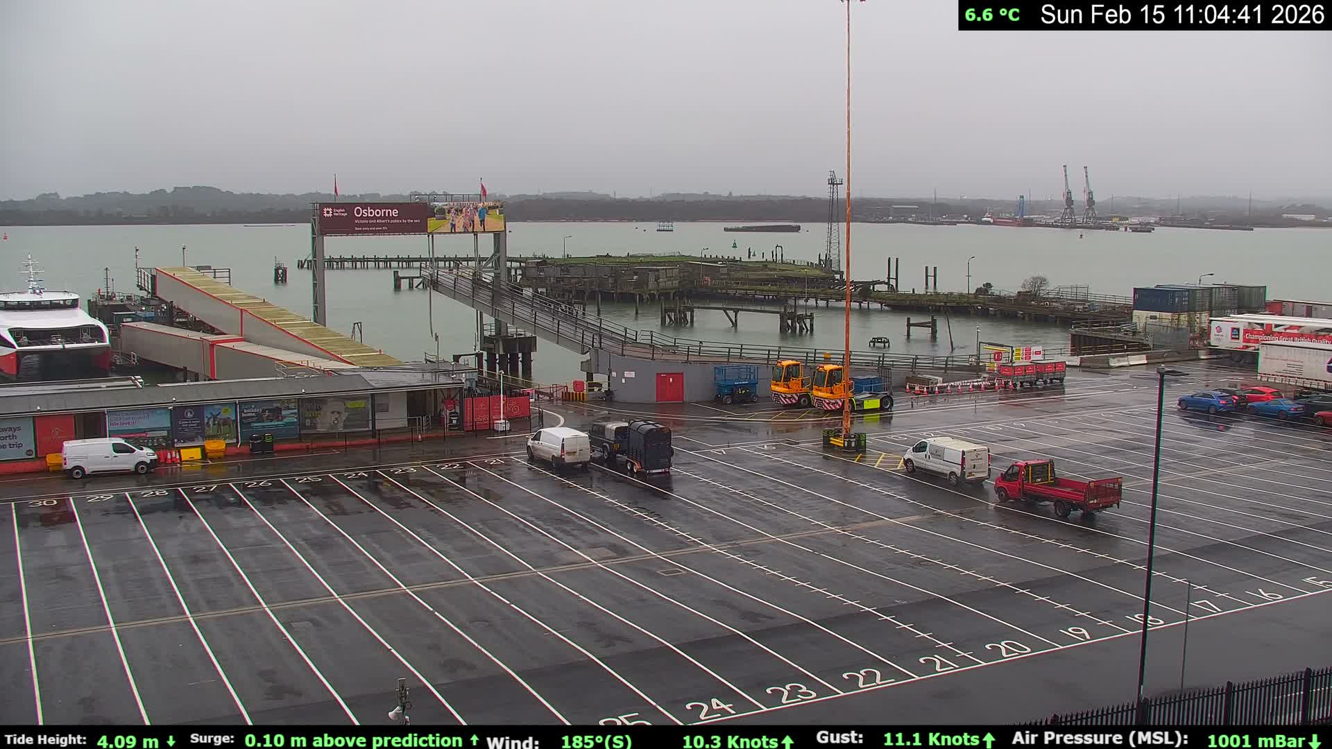 Southampton Vehicle Ferry Terminal Live Cam -  Southampton, Hampshire, South East, England, United Kingdom