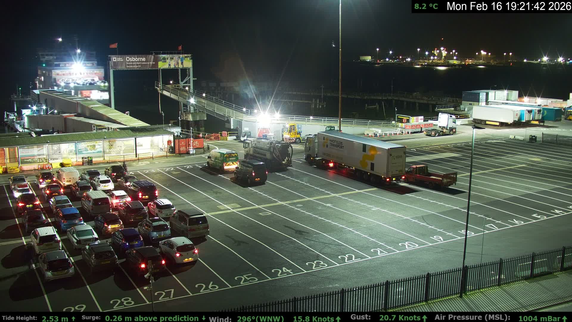 Southampton Vehicle Ferry Terminal Live Cam -  Southampton, Hampshire, South East, England, United Kingdom