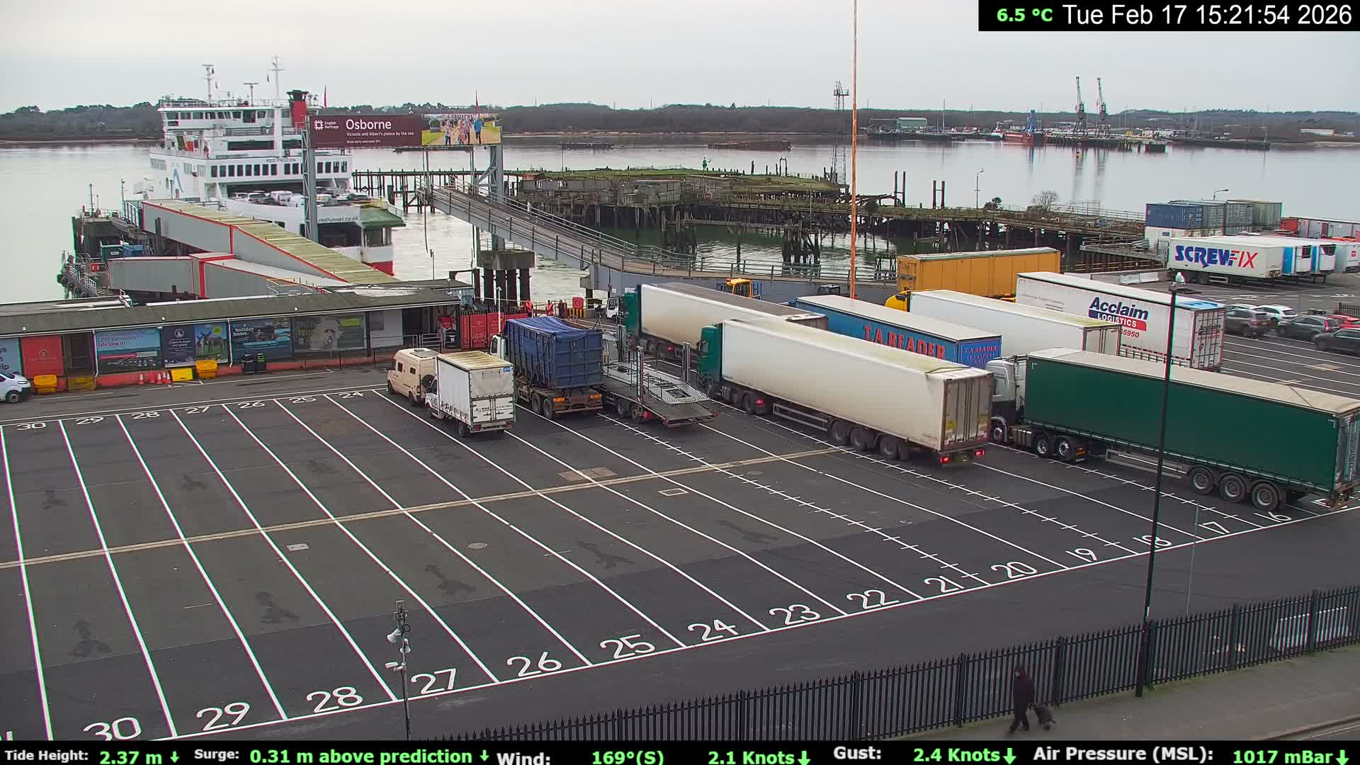Southampton Vehicle Ferry Terminal Live Cam -  Southampton, Hampshire, South East, England, United Kingdom