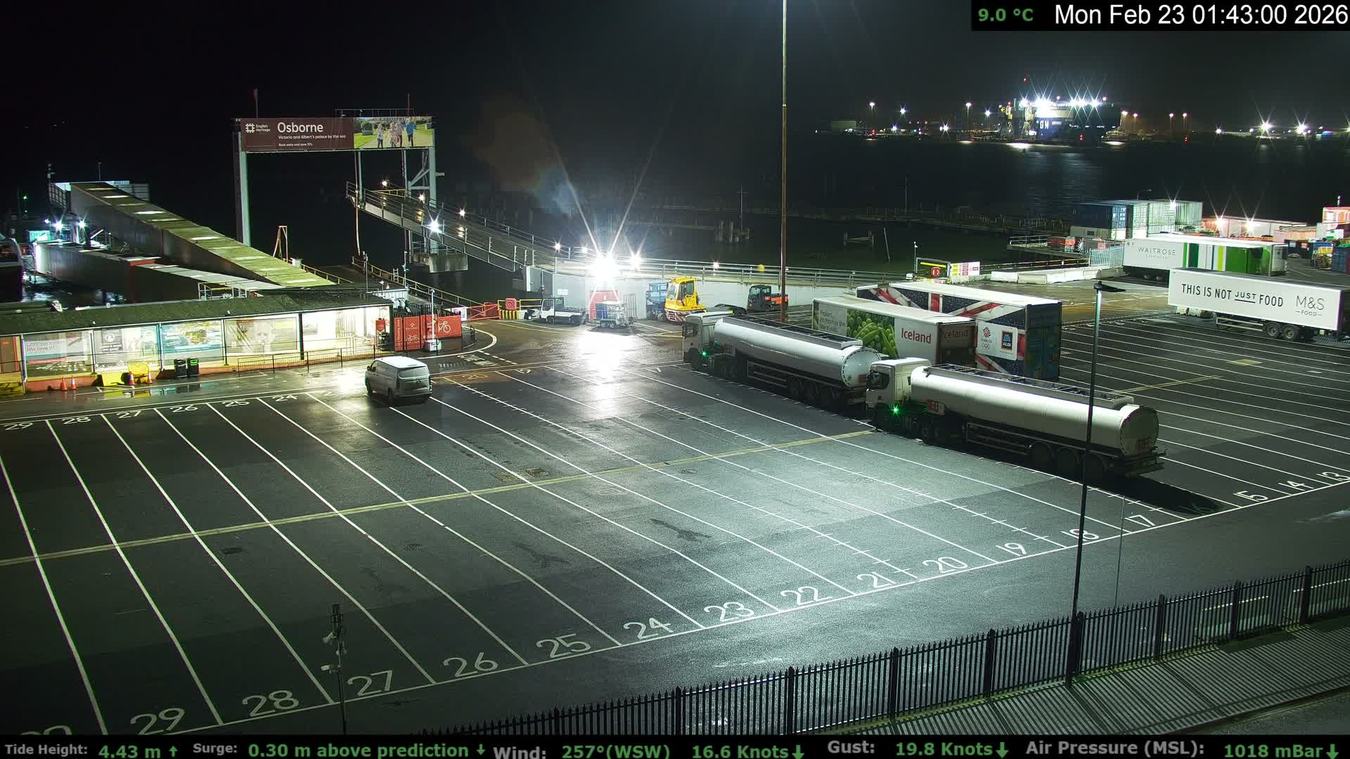 Southampton Vehicle Ferry Terminal Live Cam -  Southampton, Hampshire, South East, England, United Kingdom