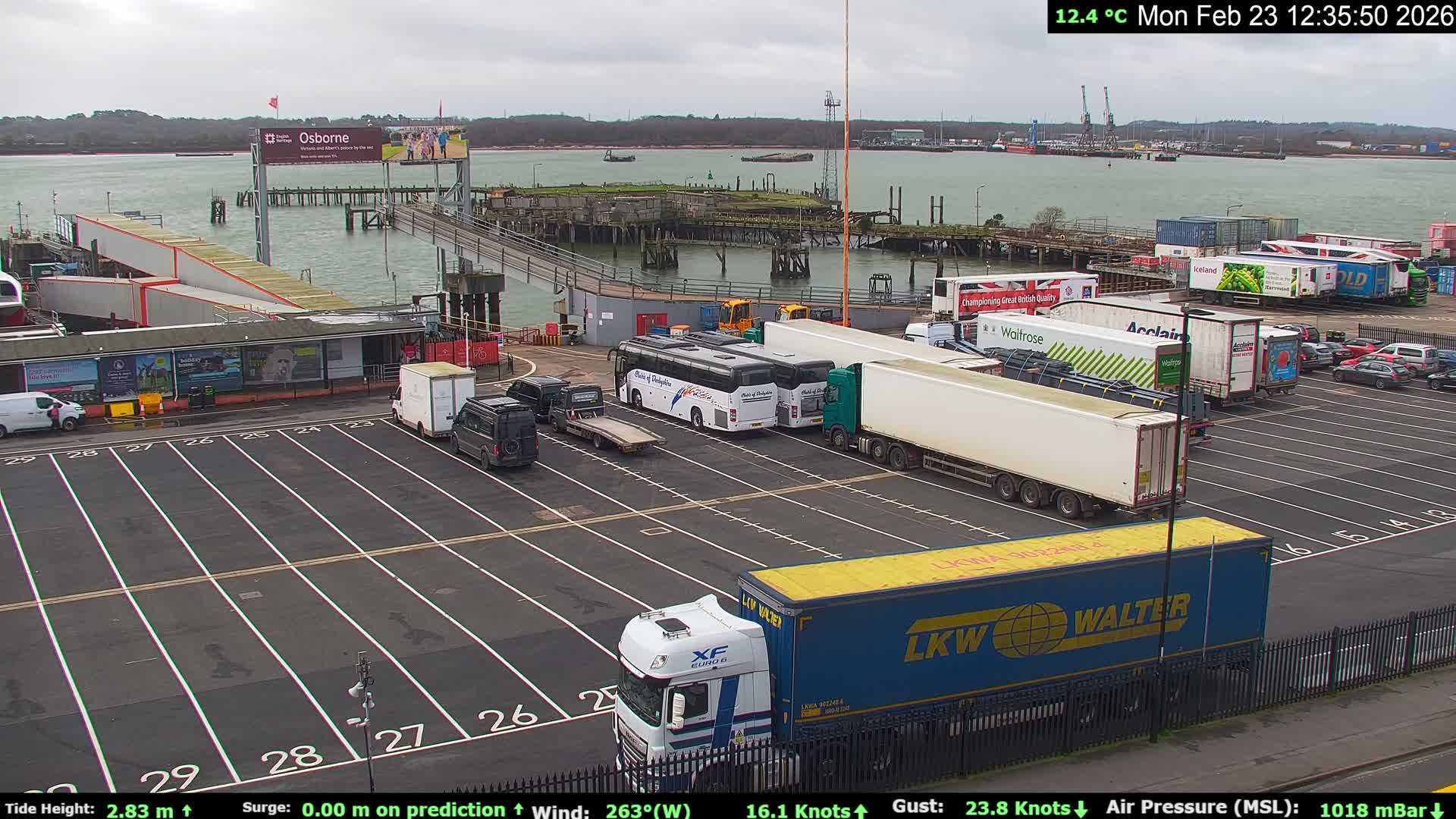 Southampton Vehicle Ferry Terminal Live Cam -  Southampton, Hampshire, South East, England, United Kingdom