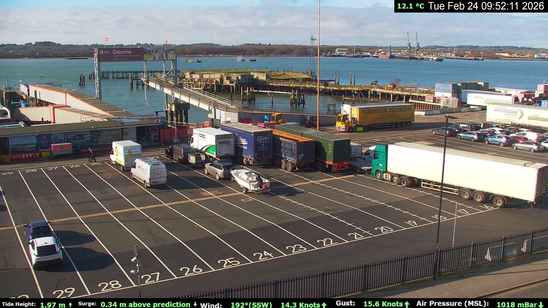 Southampton Vehicle Ferry Terminal Live Cam -  Southampton, Hampshire, South East, England, United Kingdom