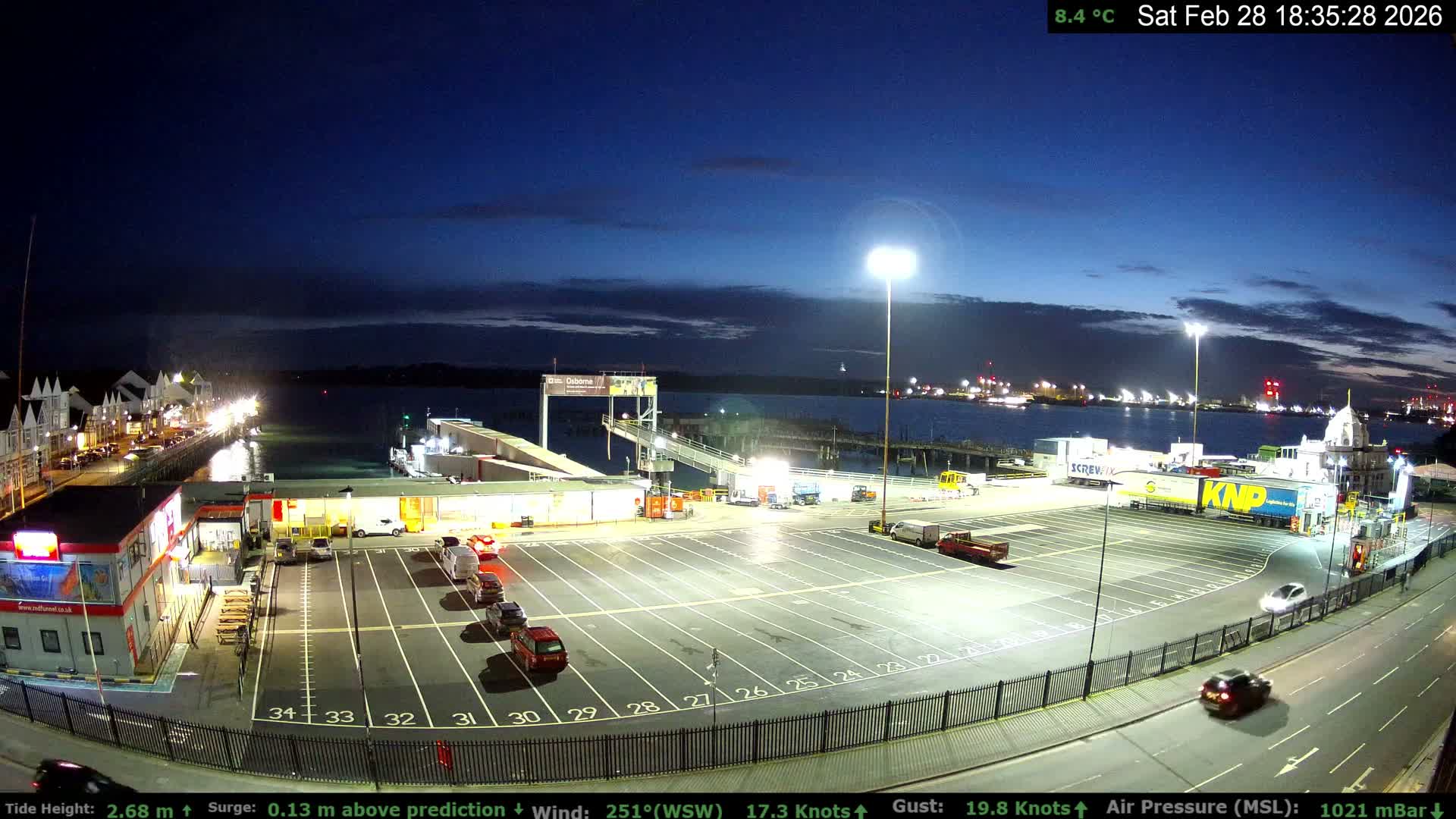 Southampton Vehicle Ferry Terminal Live Cam -  Southampton, Hampshire, South East, England, United Kingdom