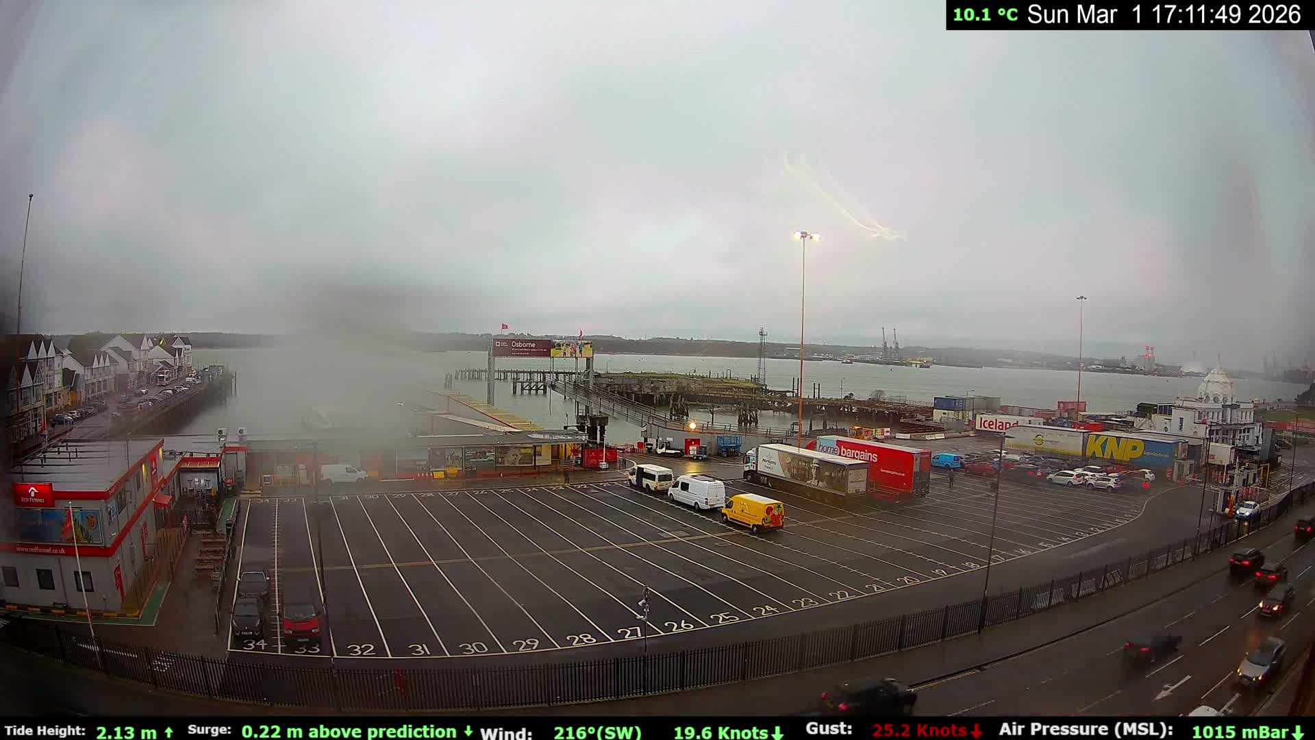 Southampton Vehicle Ferry Terminal Live Cam -  Southampton, Hampshire, South East, England, United Kingdom