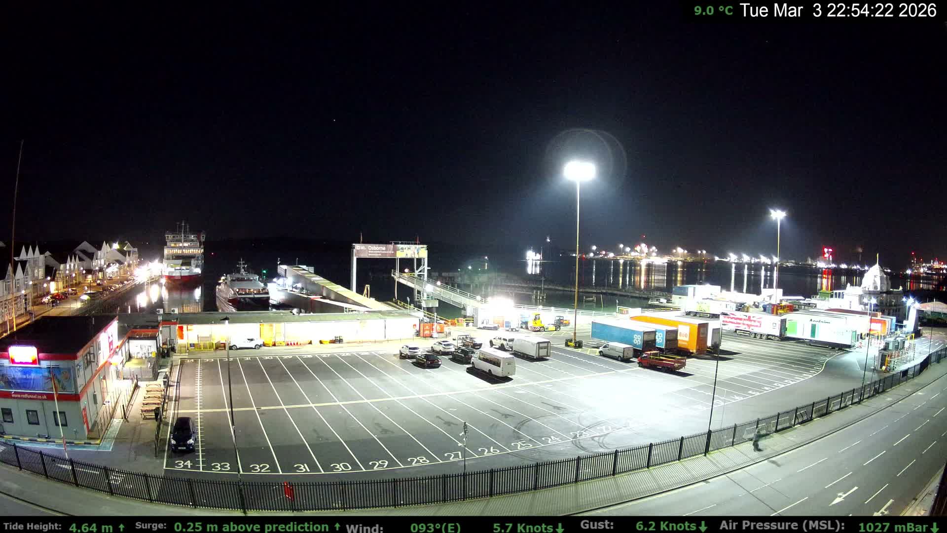 Southampton Vehicle Ferry Terminal Live Cam -  Southampton, Hampshire, South East, England, United Kingdom