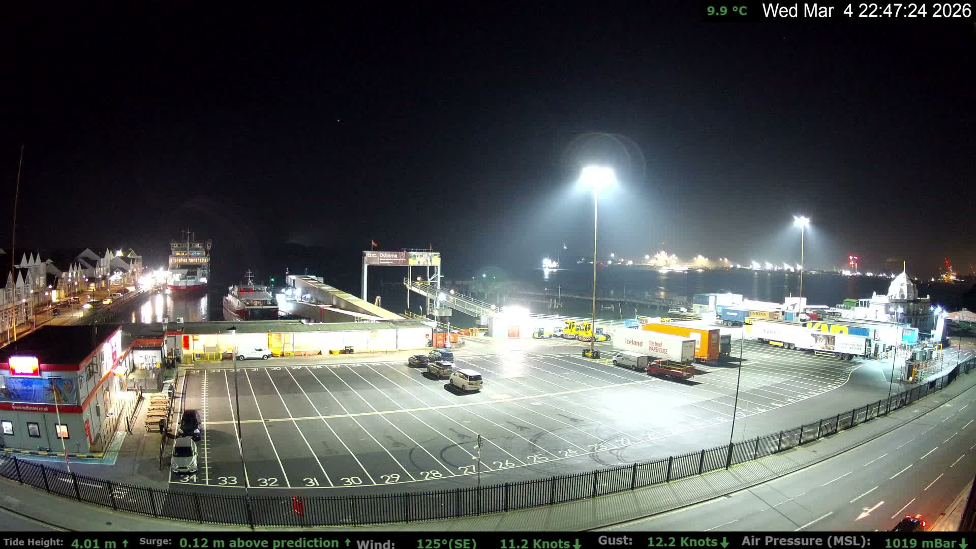 Southampton Vehicle Ferry Terminal Live Cam -  Southampton, Hampshire, South East, England, United Kingdom