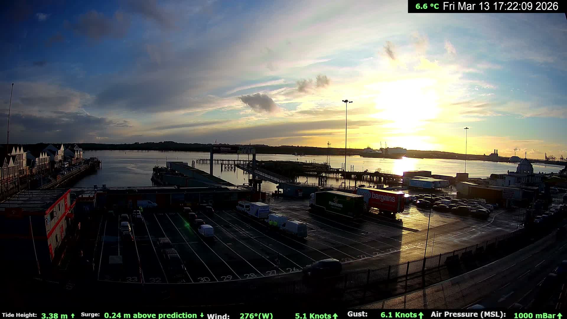 Southampton Vehicle Ferry Terminal Live Cam -  Southampton, Hampshire, South East, England, United Kingdom
